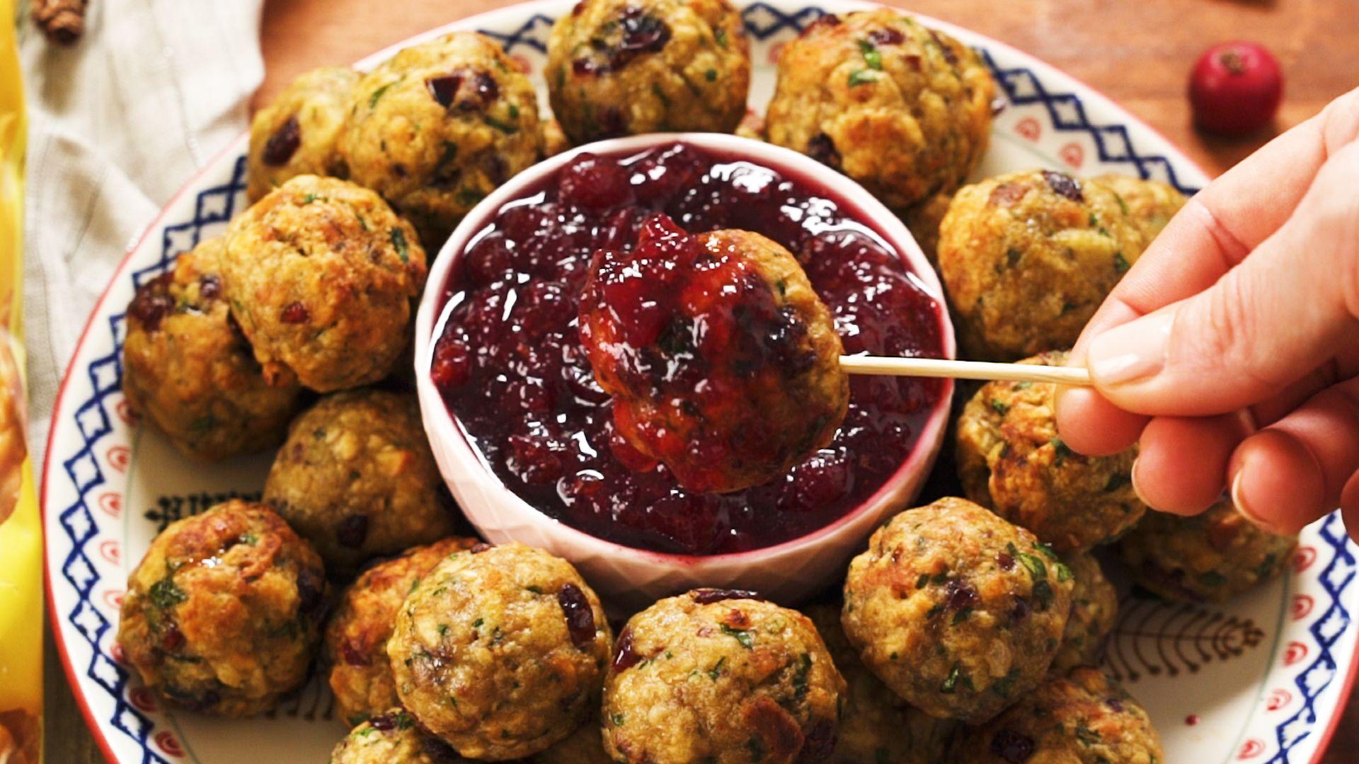 1920x1080 Best Turkey & Stuffing Meatballs To Make Turkey & Stuffing Meatballs