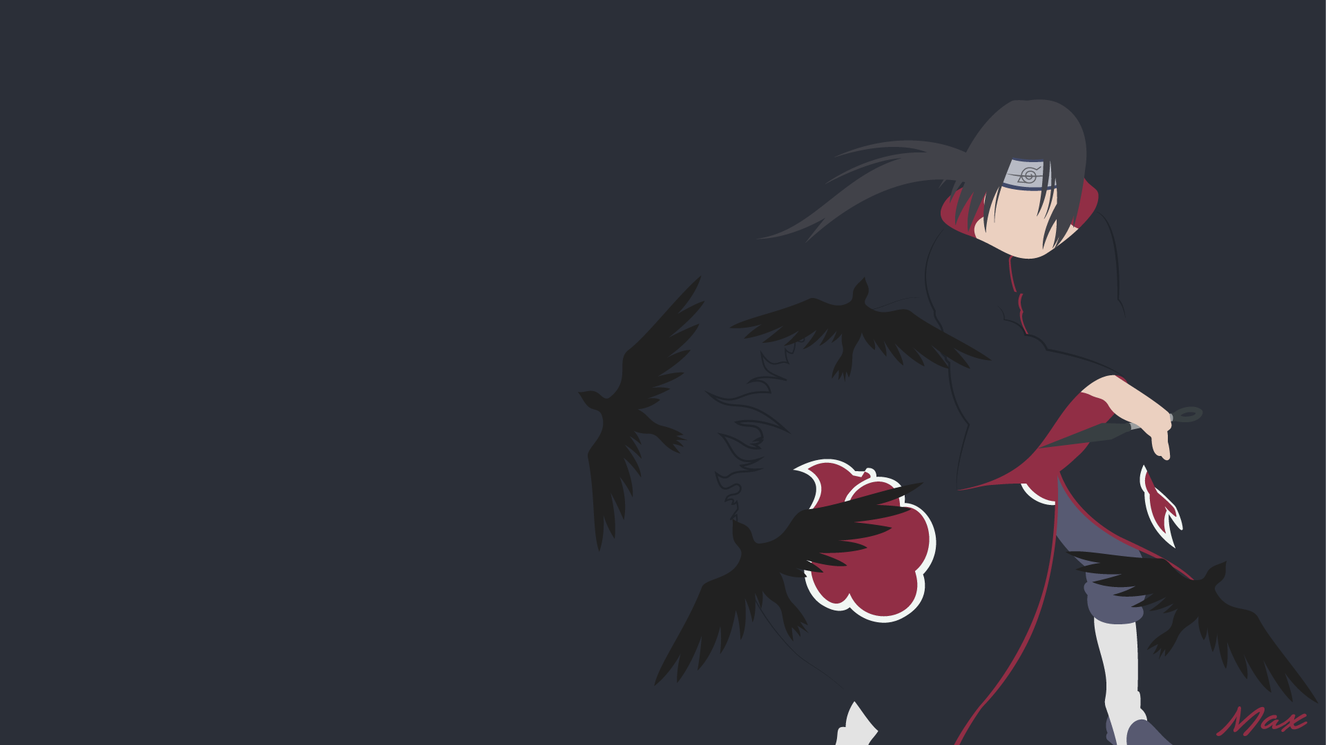 1920x1080 Akatsuki Minimalist Wallpaper