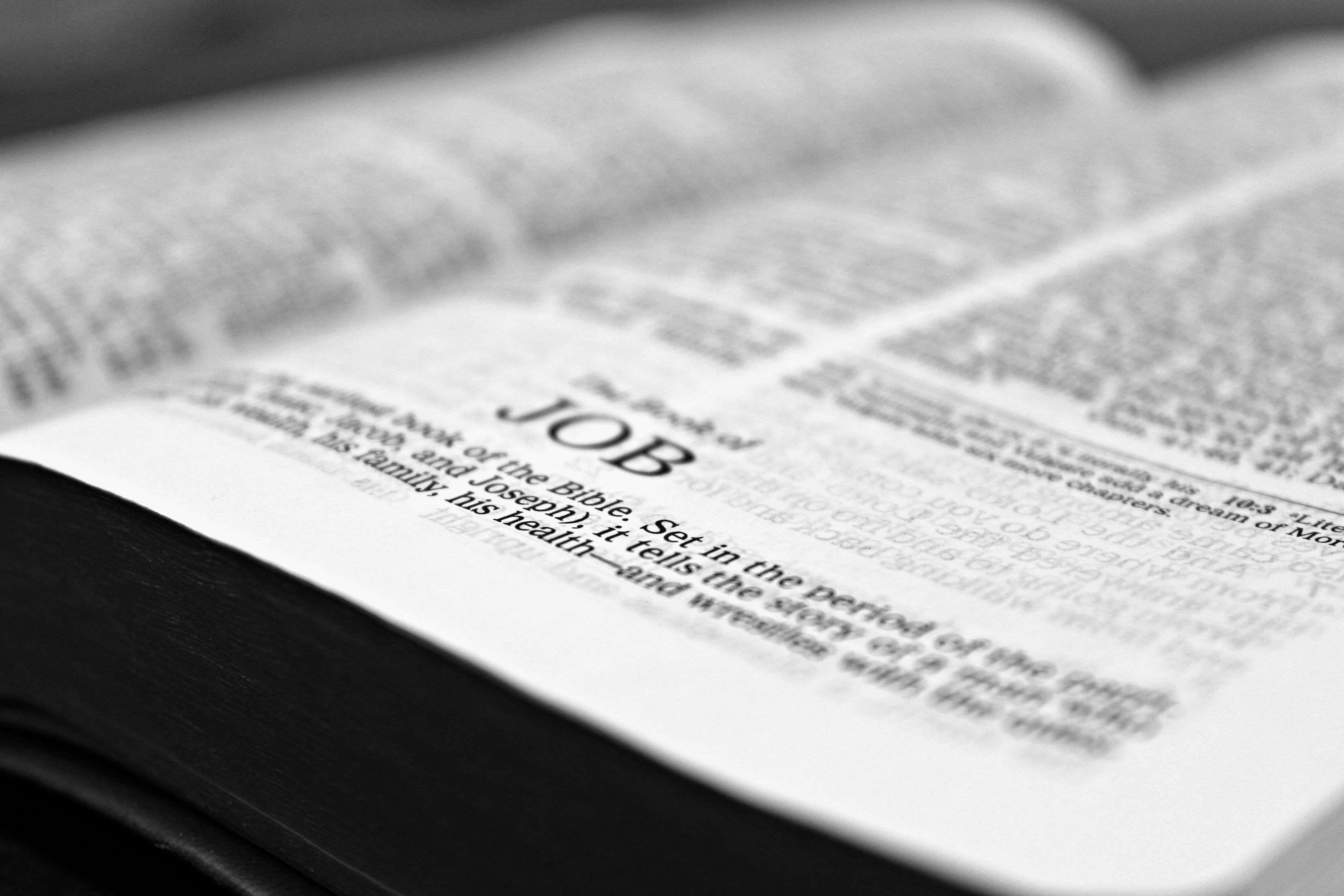 3318x2212 bible, black and white, book, christianity, monochrome, page, paper, read, reading, study, title, verse, words wallpaper