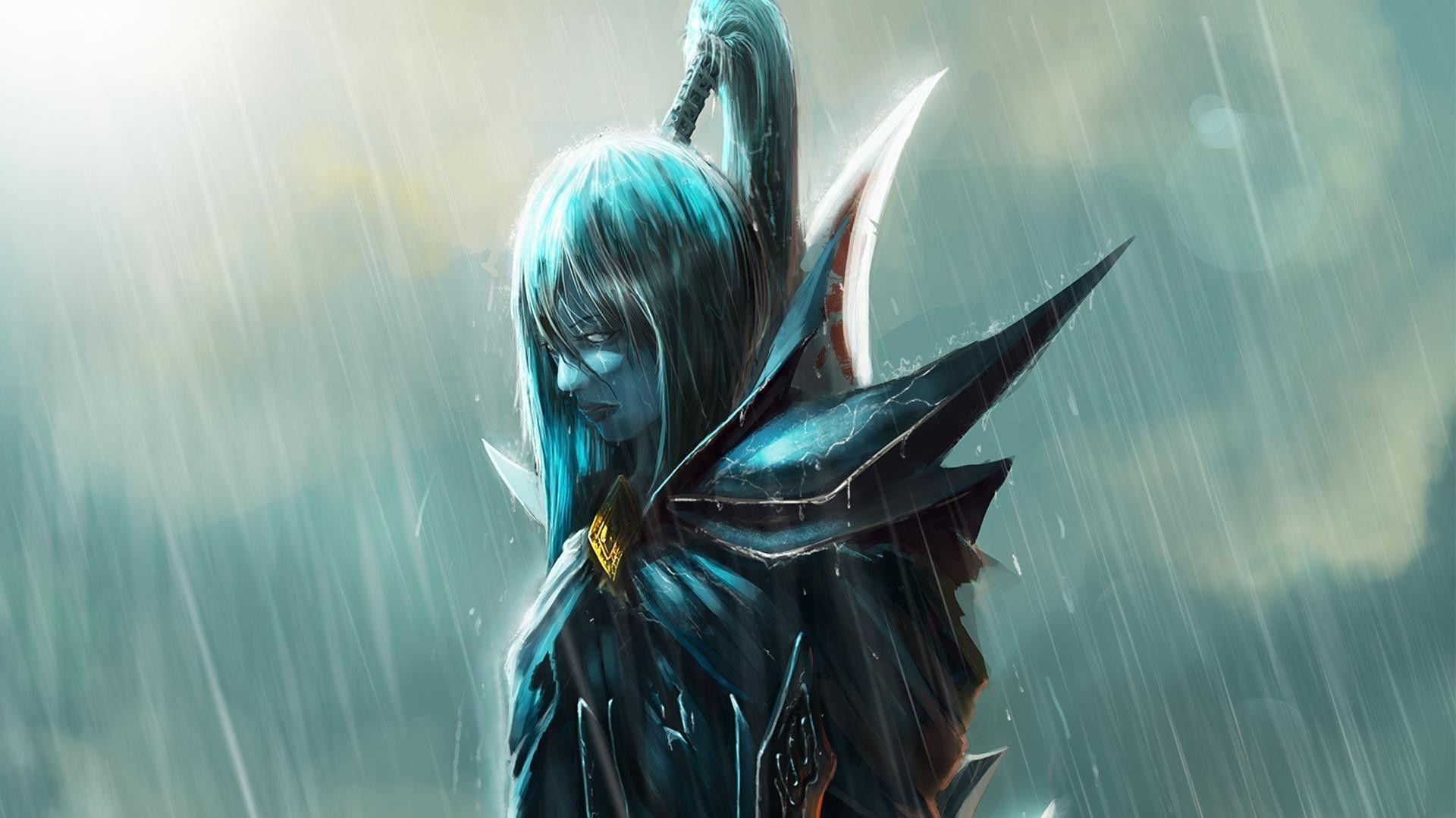 1920x1080 Rain Ninja Assassin Wallpaper