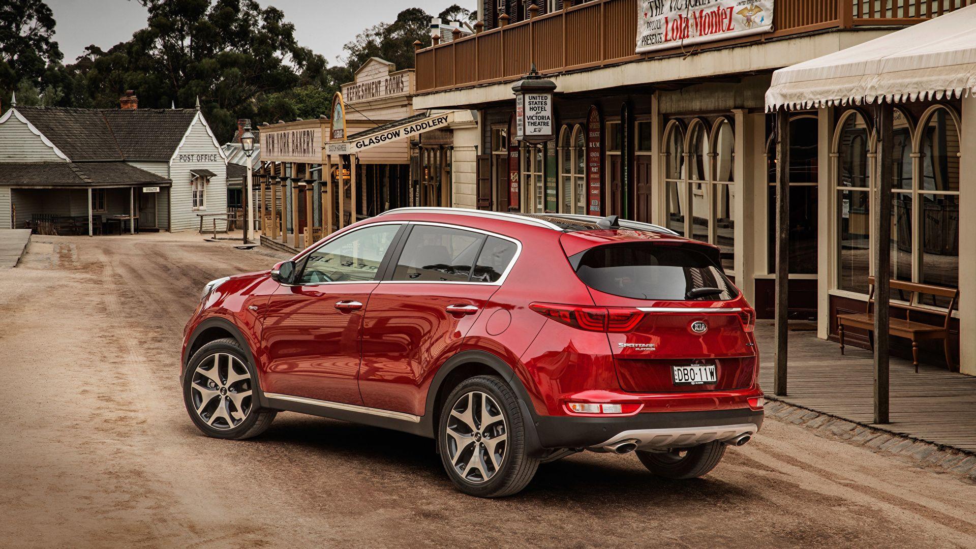1920x1080 Desktop Wallpaper KIA CUV Sportage Red Metallic 1920x1080
