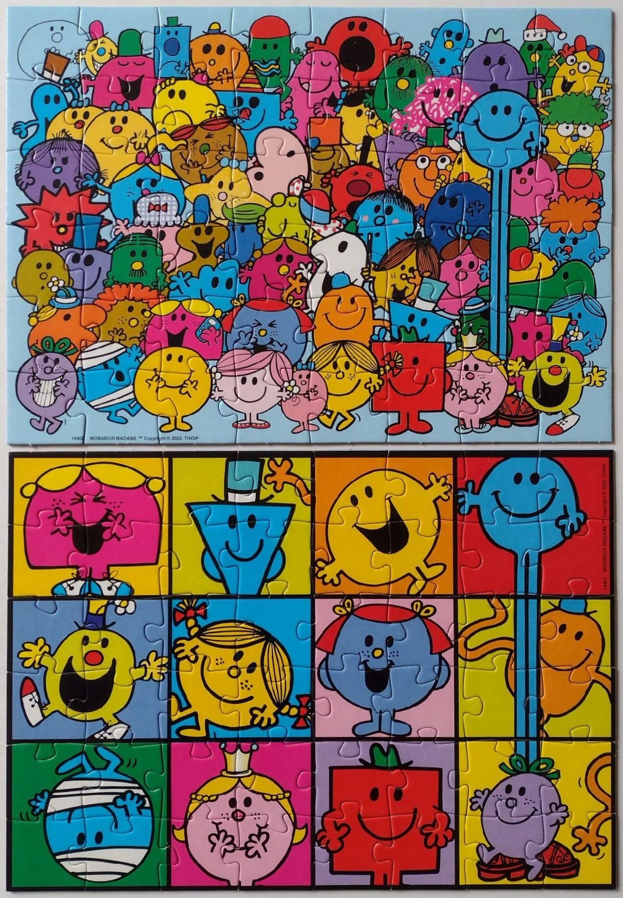1272x1833 Monsieur madame (Mr. Men and Little Miss) / Educa 2x48 pcs (2022)