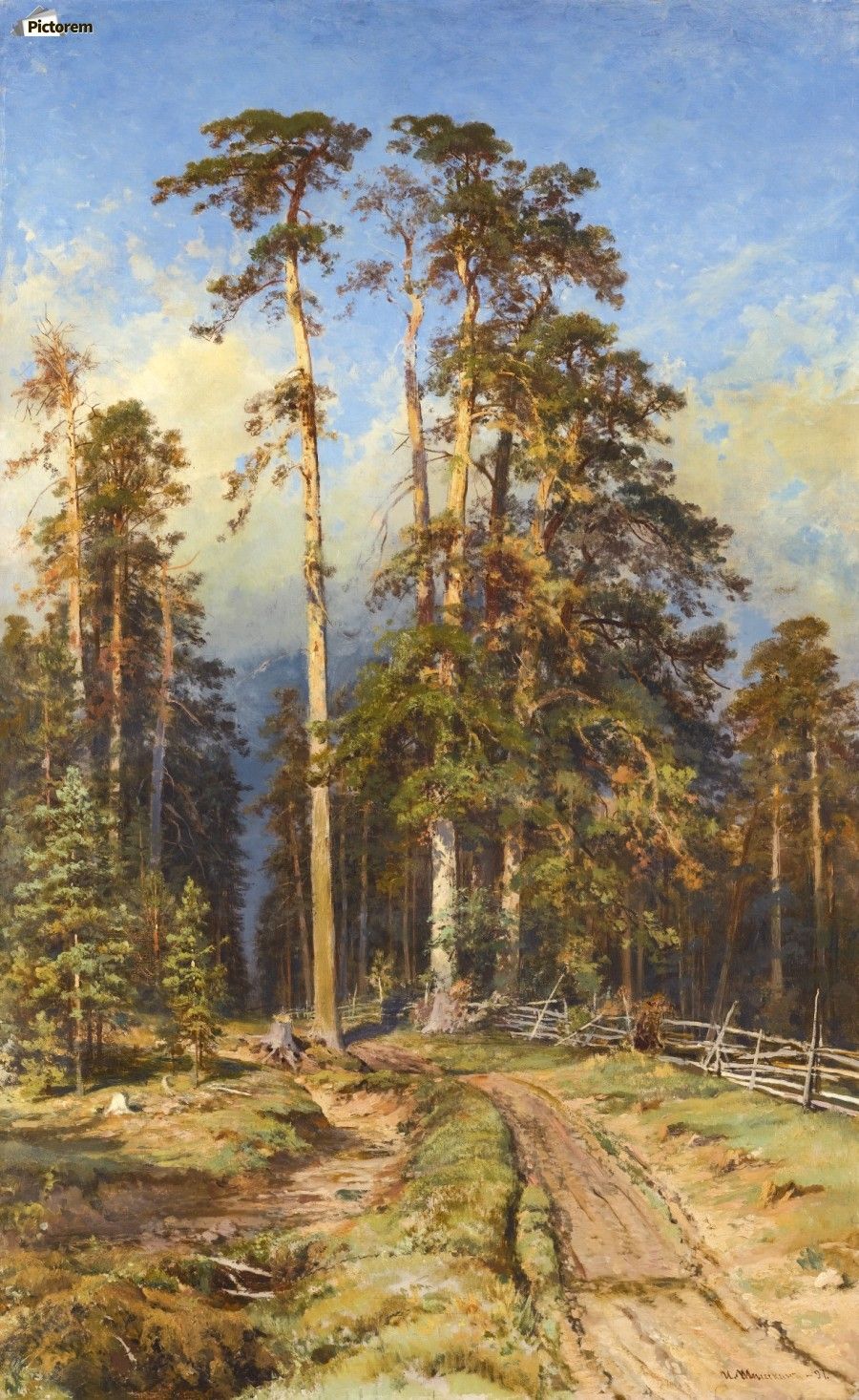 900x1466 Entering forest by Ivan Shishkin Wall Art