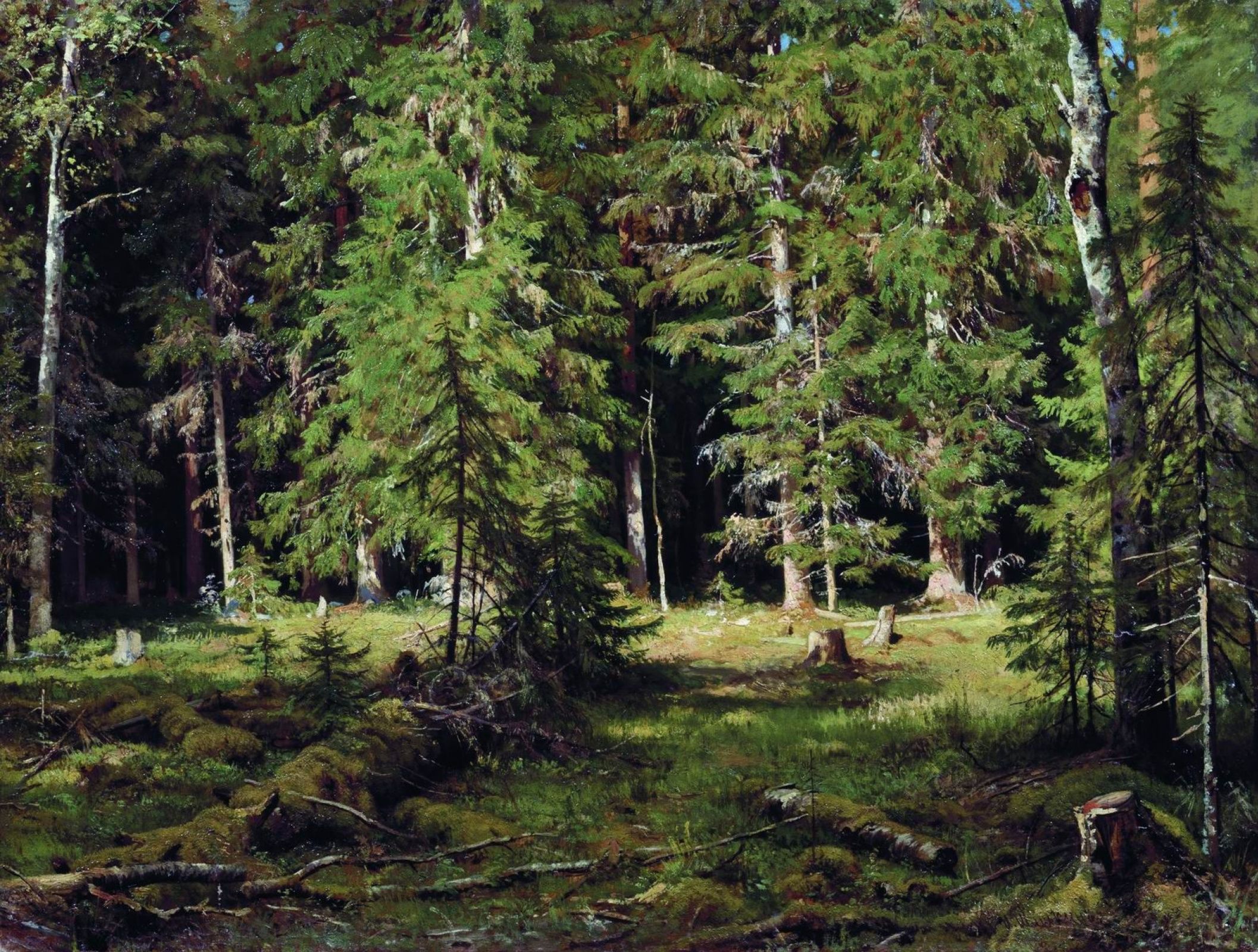 2114x1600 Buy digital version: Forest by Ivan Shishkin, Yekaterinburg