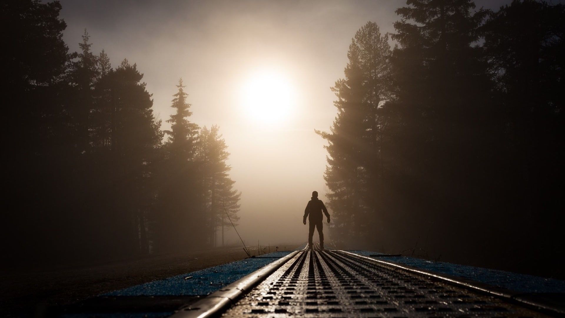 1920x1080 Man Is Walking Alone On Path HD Alone Wallpaper
