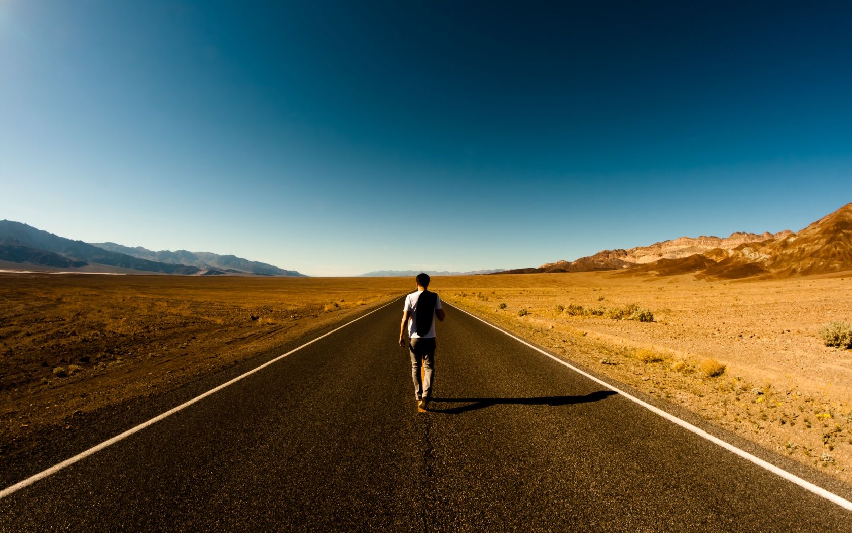 1680x1050 Man On The Road 4K UHD Wallpaper for UltraHD Desktop and TV : Dual Monitor : Smartphone and Tablet Devices