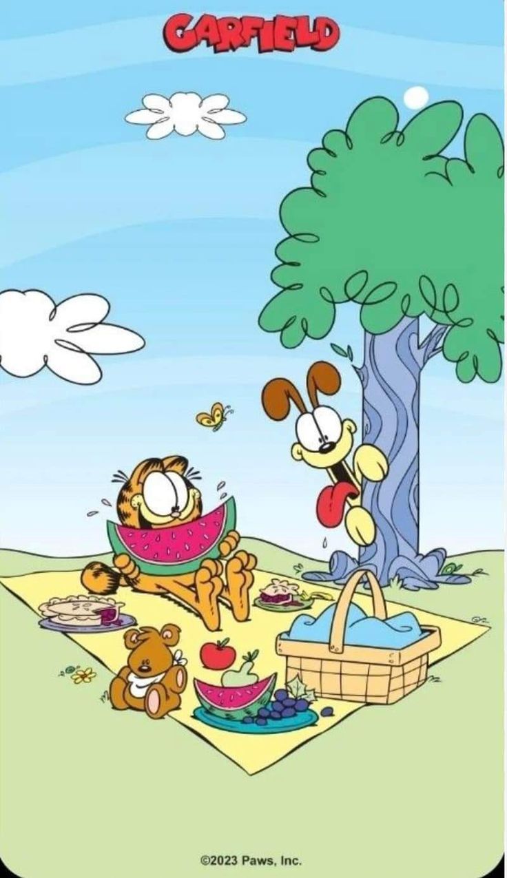 736x1275 Garfield spring wallpaper. Garfield and friends wallpaper, Garfield and friends background, Garfield image