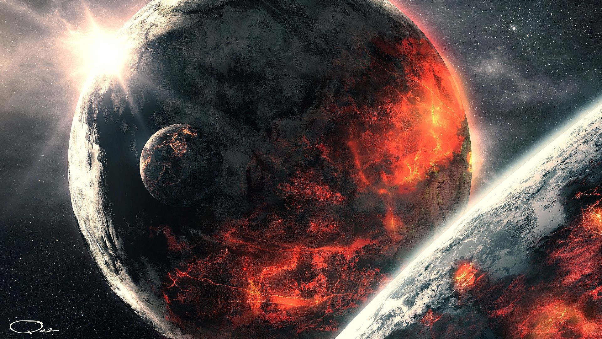 1920x1080 Collision Planets 4K UHD Wallpaper for UltraHD Desktop and TV : Widescreen and UltraWide Display : Smartphone and Tablet Devices
