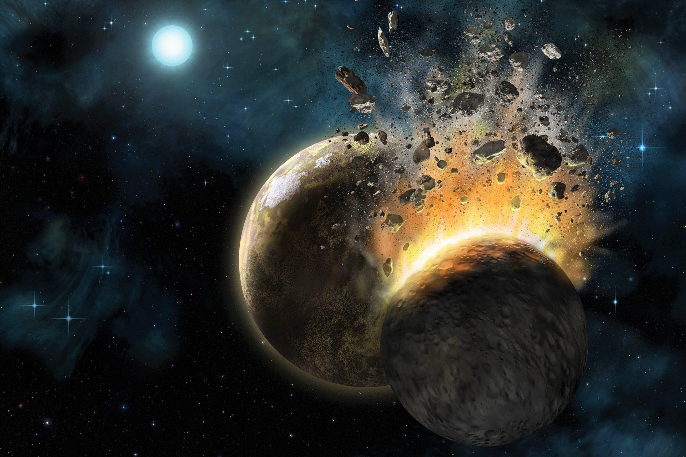 2880x1920 Planet Collision HD Desktop Wallpaper 43593