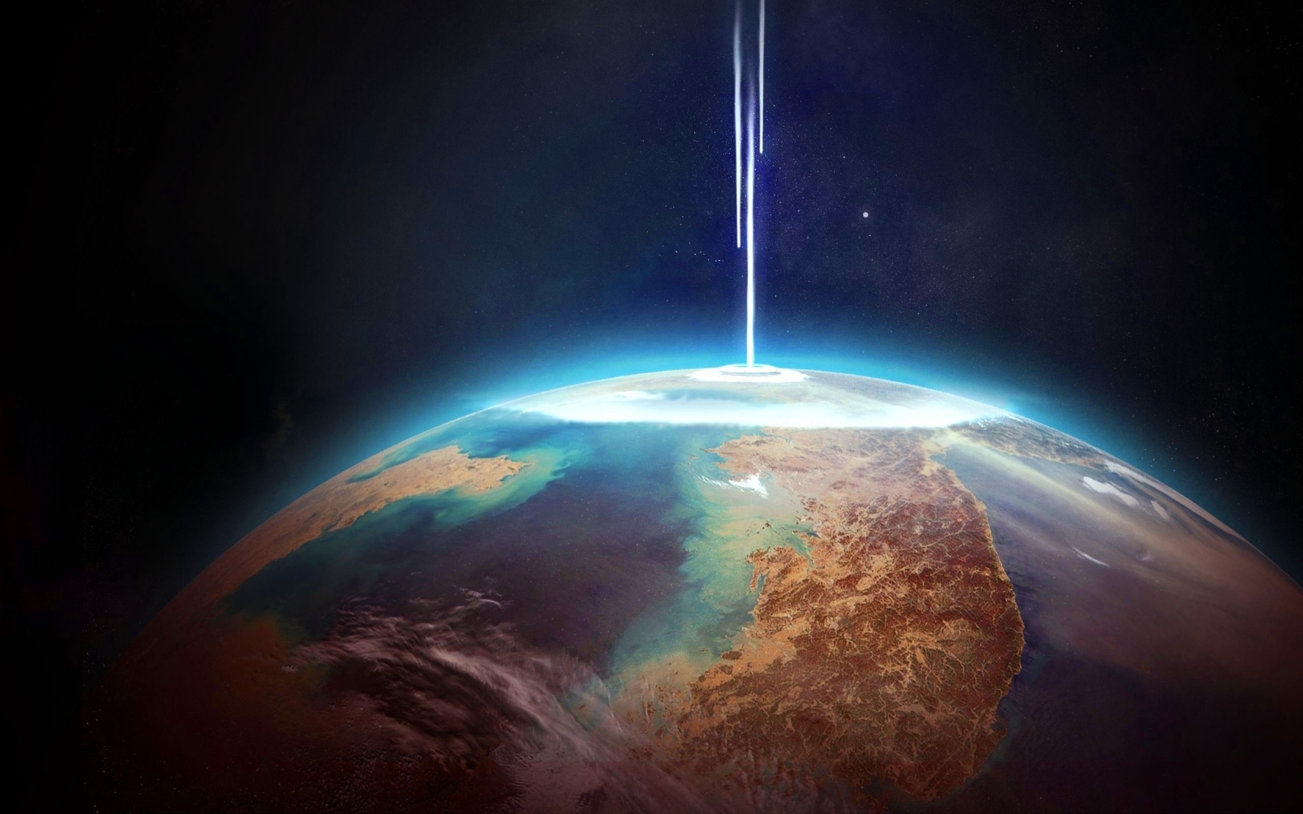 2560x1600 Collision Planet Energy High Quality HD Wallpaper