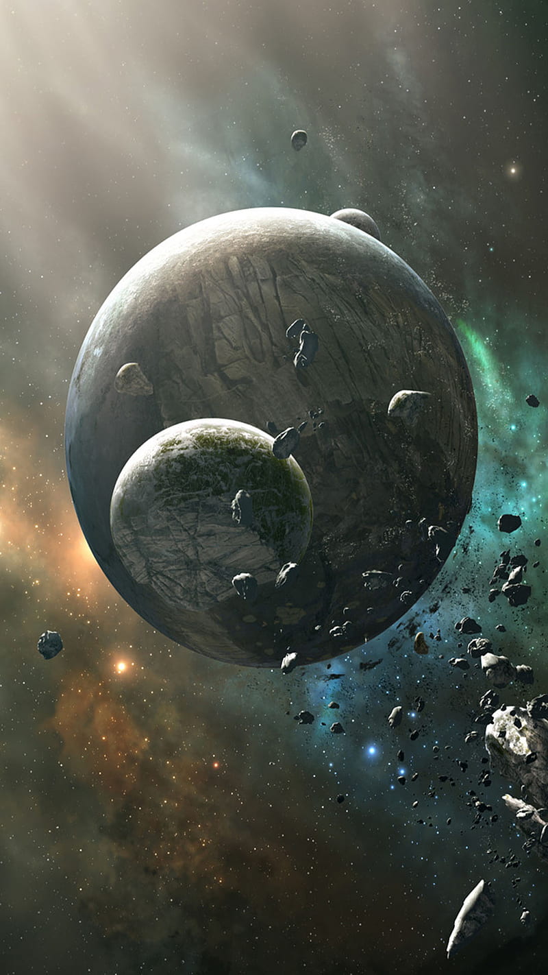 800x1422 Collision, planets, HD phone wallpaper