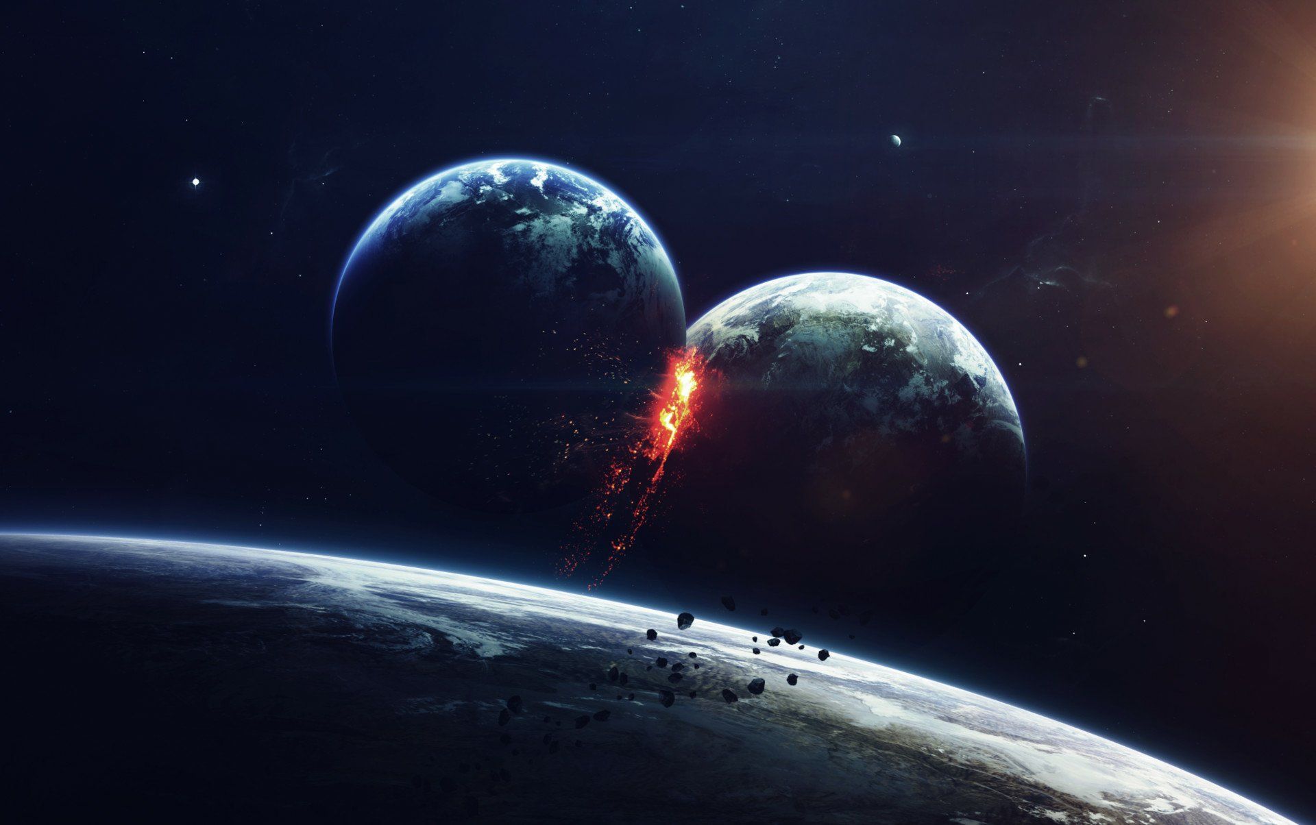1920x1204 Download Sci Fi Collision HD Wallpaper