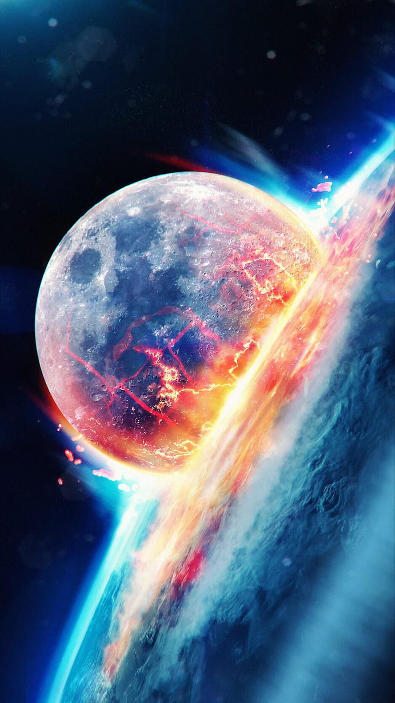 800x1423 HD earth collision wallpaper