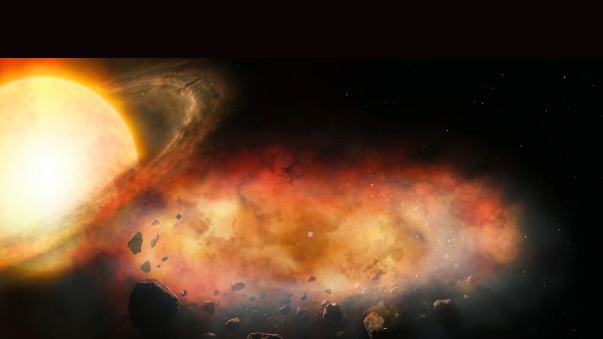 1920x1080 Metal cloud hints at a massive planetary collision