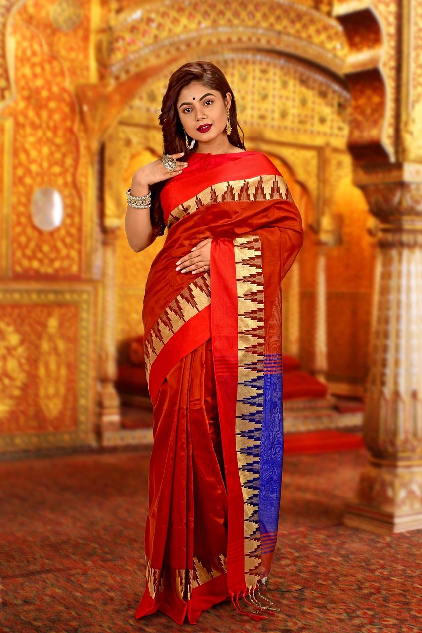 854x1280 Free Indian Woman In Red Saree & Saree Image