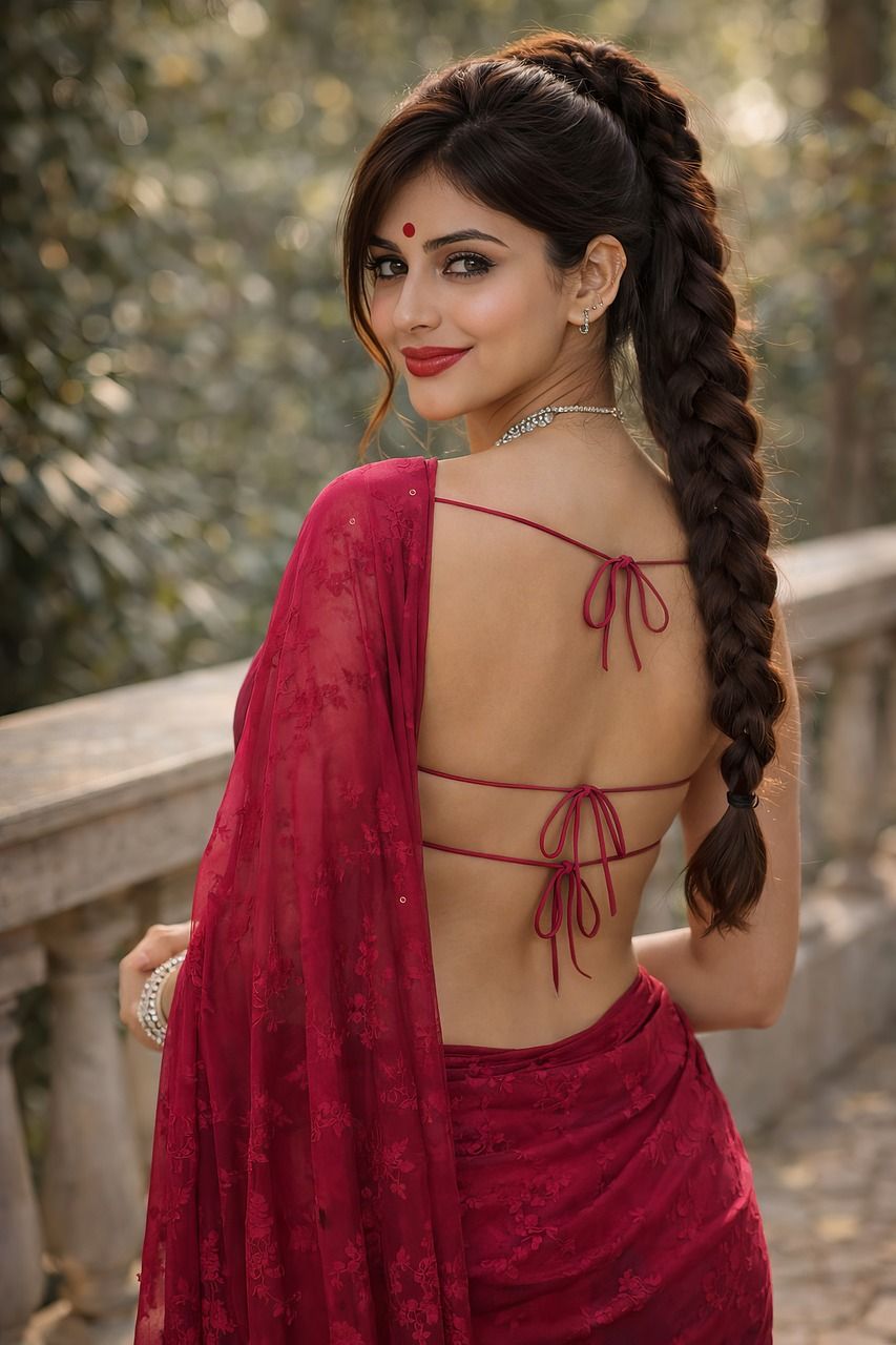 853x1280 Free Saree Indiano & Saree Image