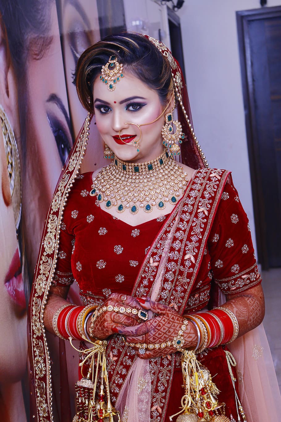 910x1365 Red saree 1080P, 2K, 4K, 5K HD wallpaper free download