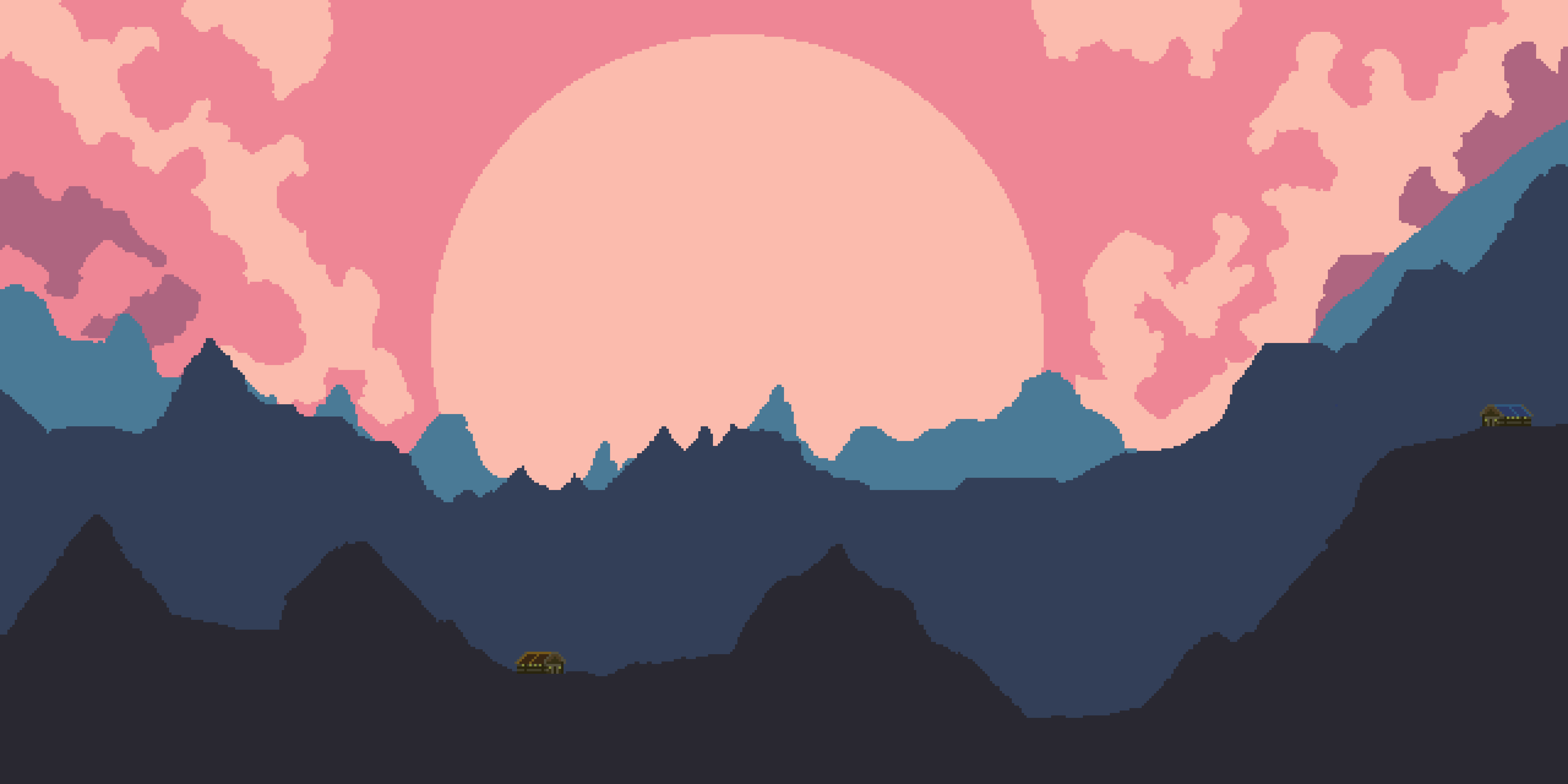 6400x3200 CC Tried to some Lofi Style Wallpaper and I think it turned out quite okay for my 2nd ever OC Artwork Feedback is extremely appreciated!