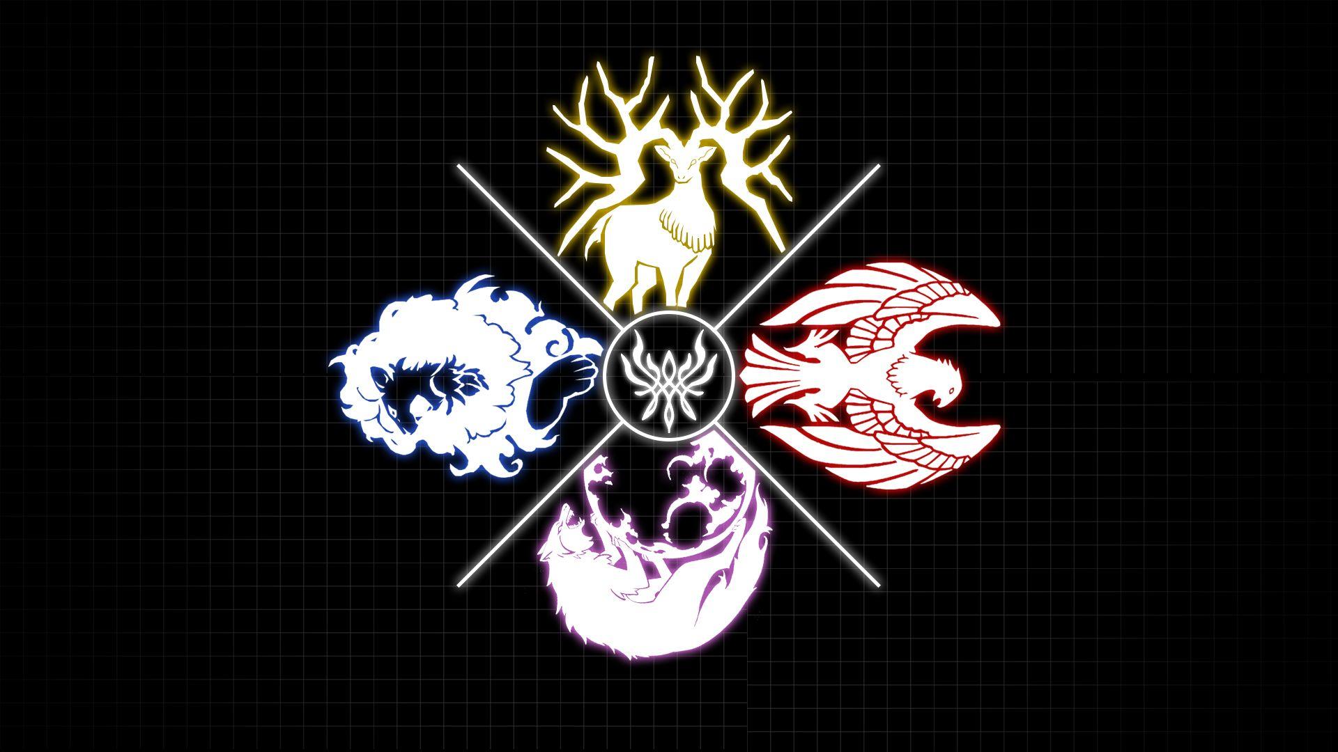 1920x1080 Made a Neon Wallpaper of each of the House Emblems