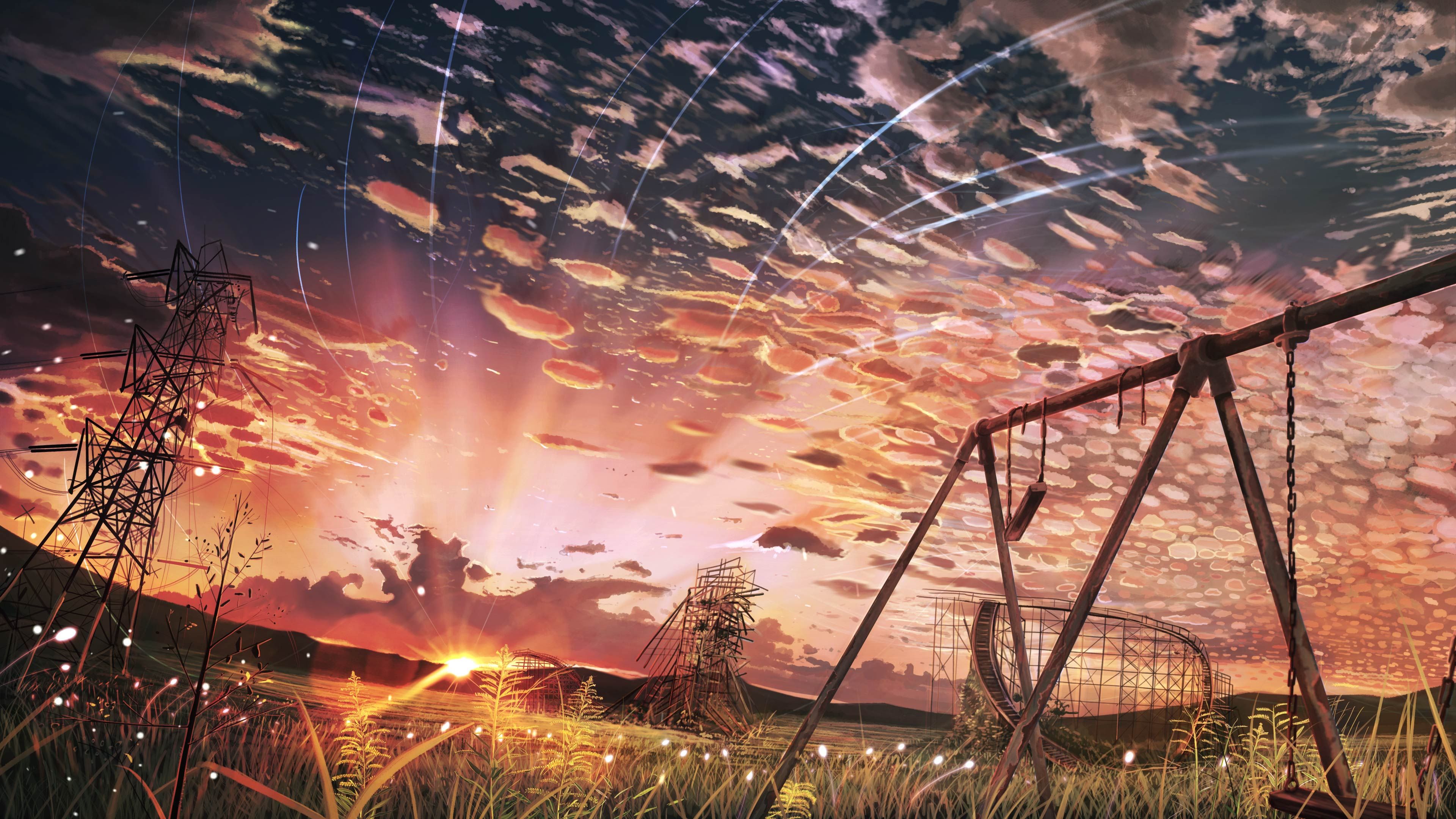 3840x2160 Anime Scenery Wallpaper HD