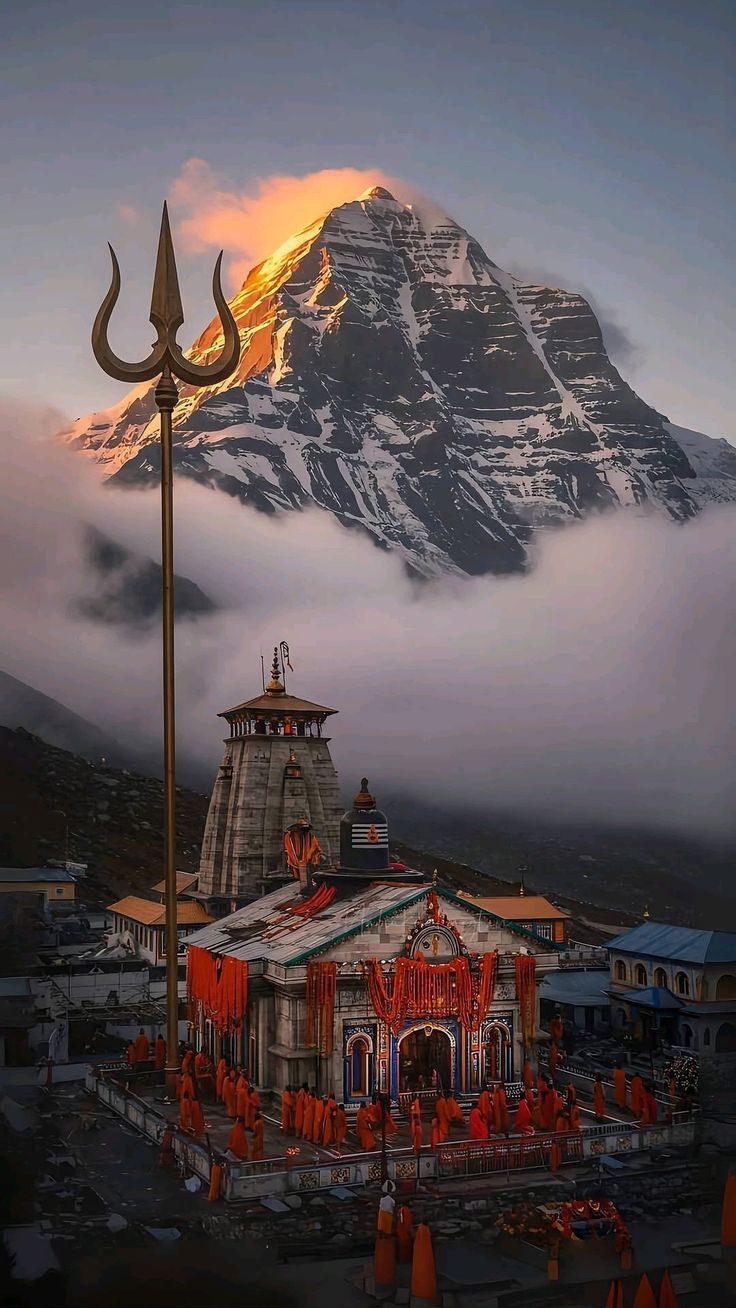 736x1308 Shri Kedarnath Jyotirlinga Temple Jai Mahakaal. Shivratri photo, 2000 wallpaper, Lord shiva pics wallpaper