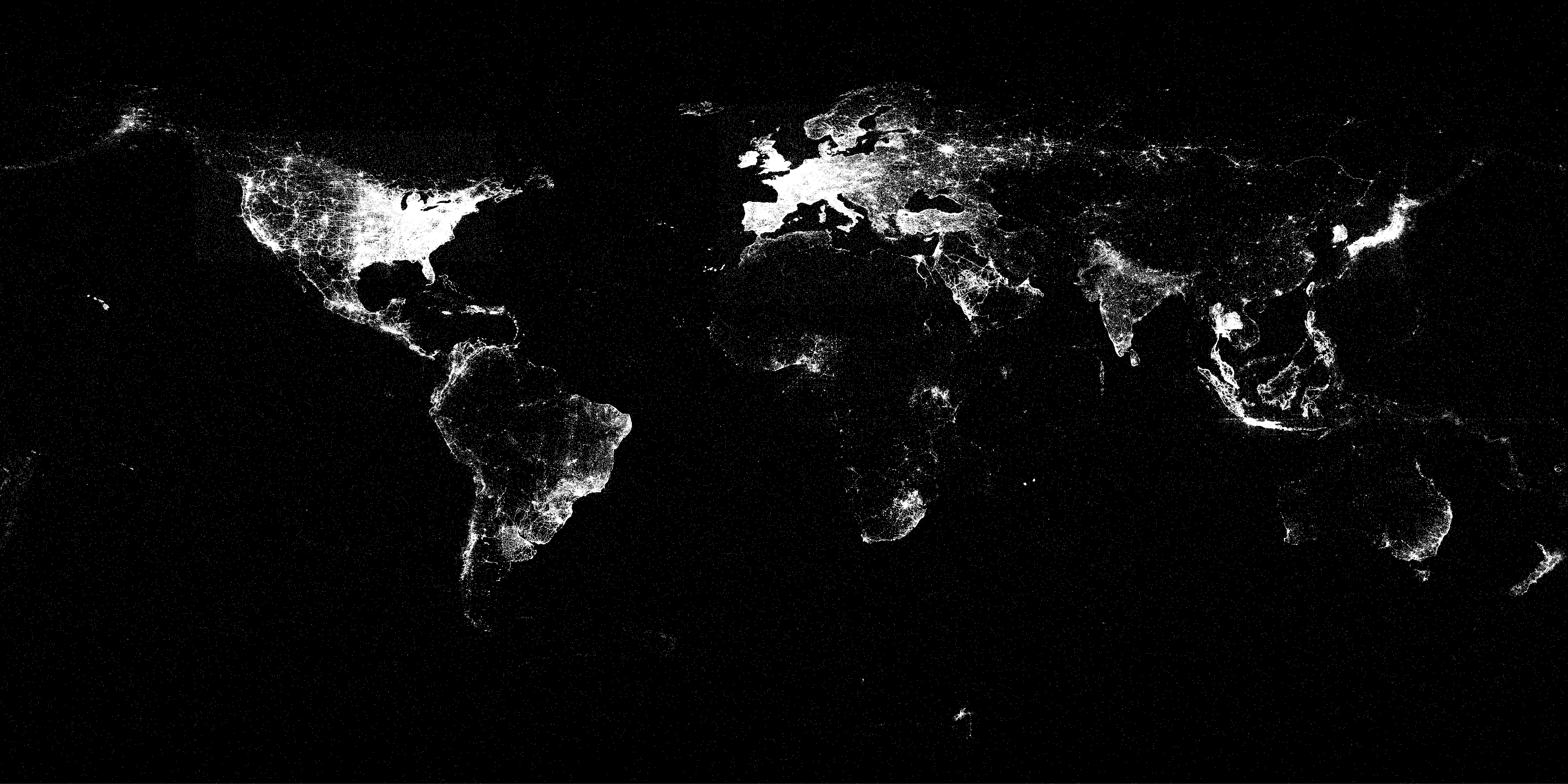 5333x2667 Twitter 2012 2018: Geotagged Tweets (Dark)