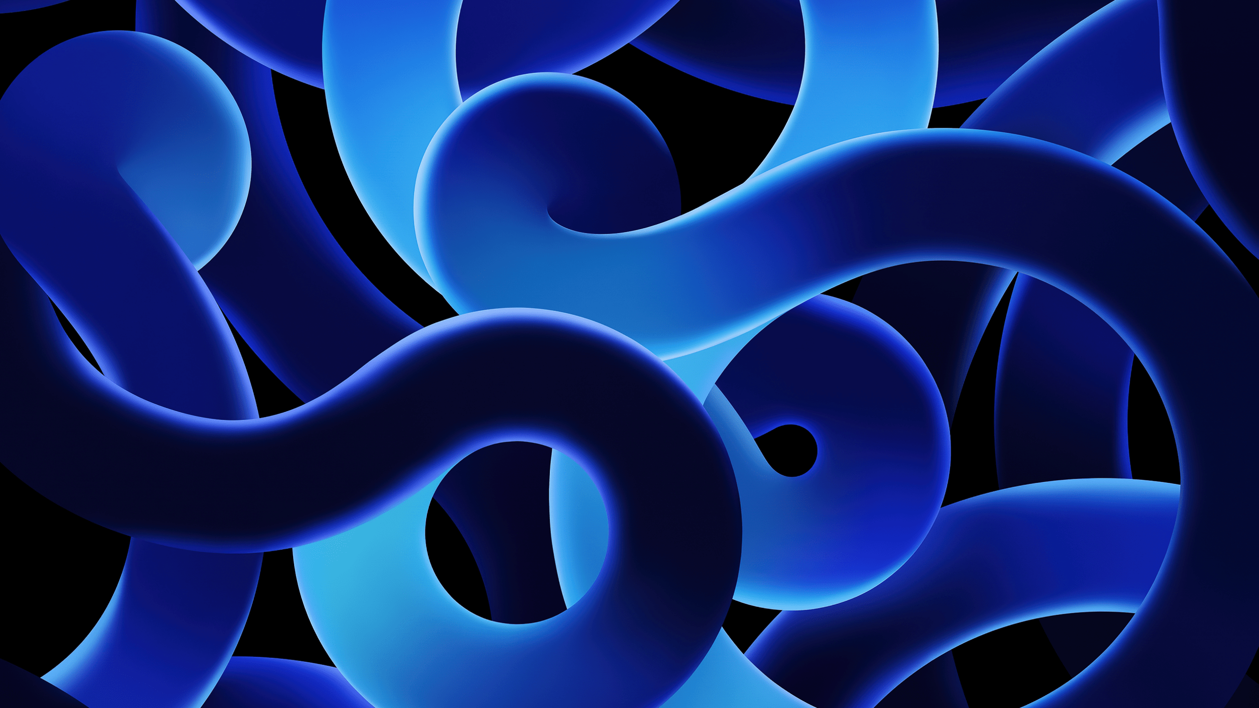 2560x1440 iPad Air 2022 Wallpaper 4K, Blue background, Stock, Dark Mode