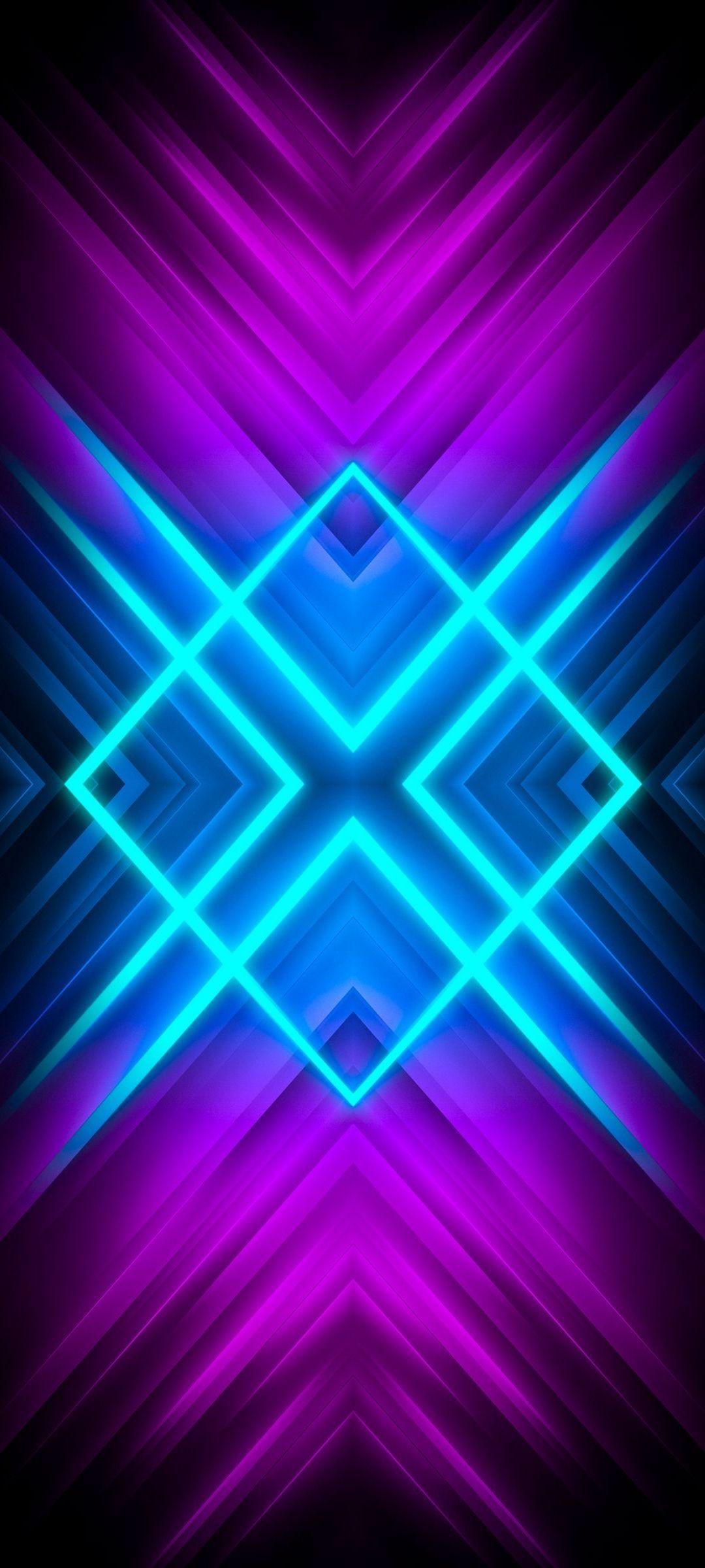 1080x2400 Neon 3D Phone Wallpaper