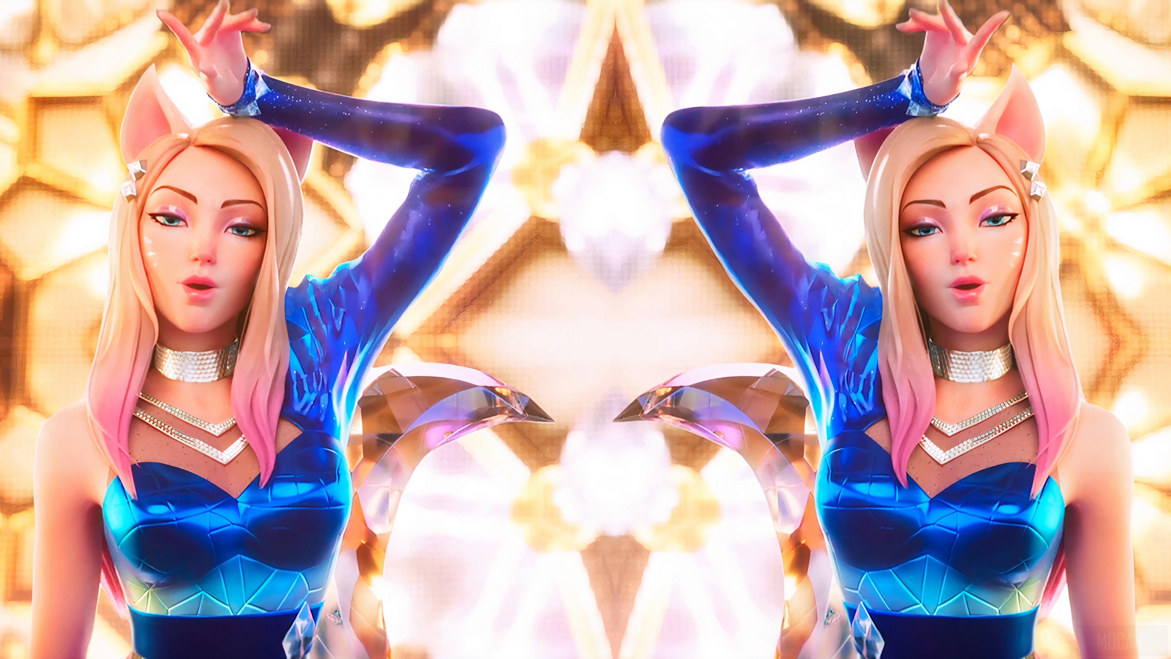 3840x2160 KDA, MORE, Ahri, All Out, LoL, League of Legends, Video Game 4k wallpaper