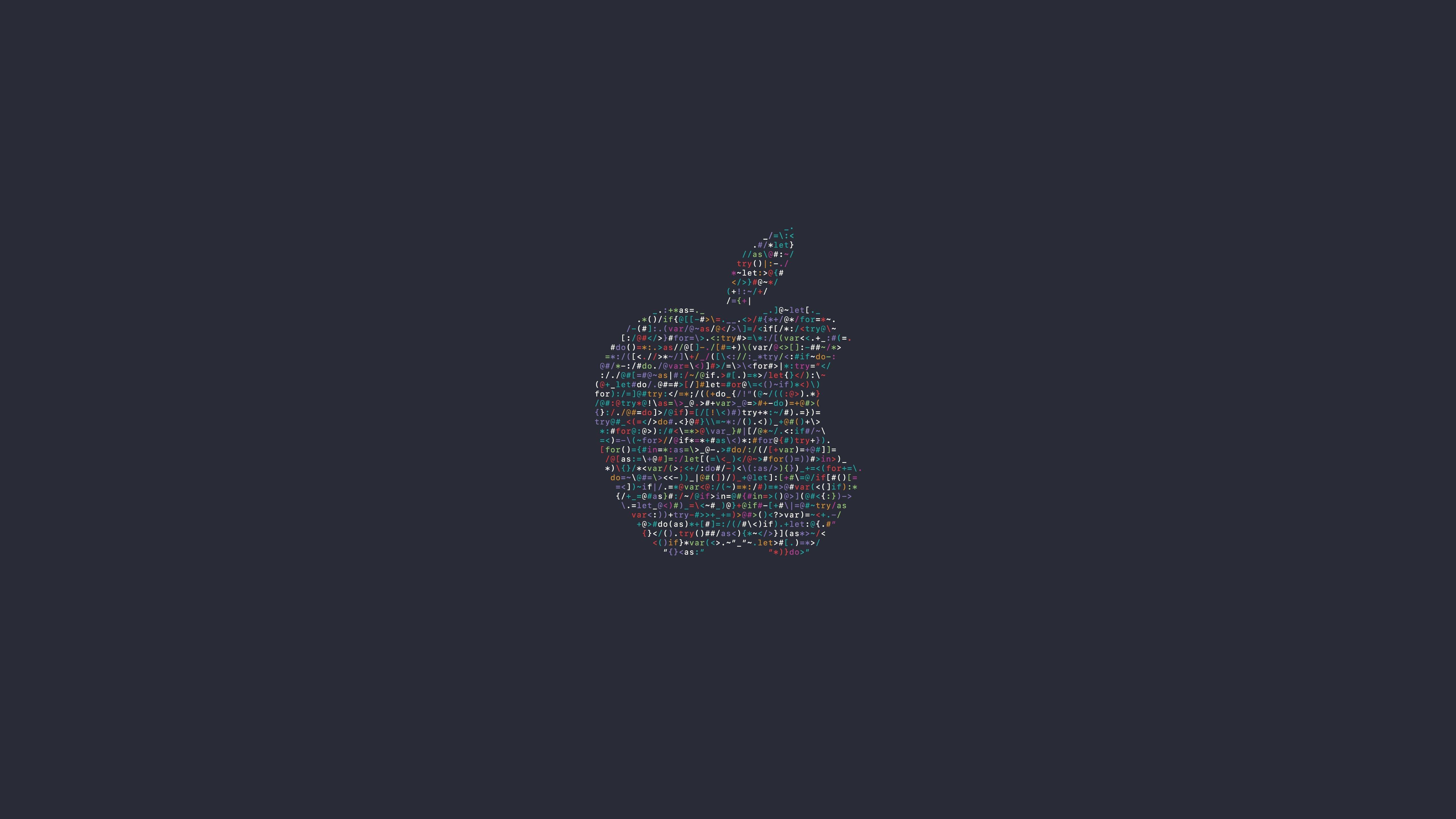 5120x2880 Anyone Else Love The ASCII Style Apple Logo From WWDC? Here's A 5K Wallpaper Of It