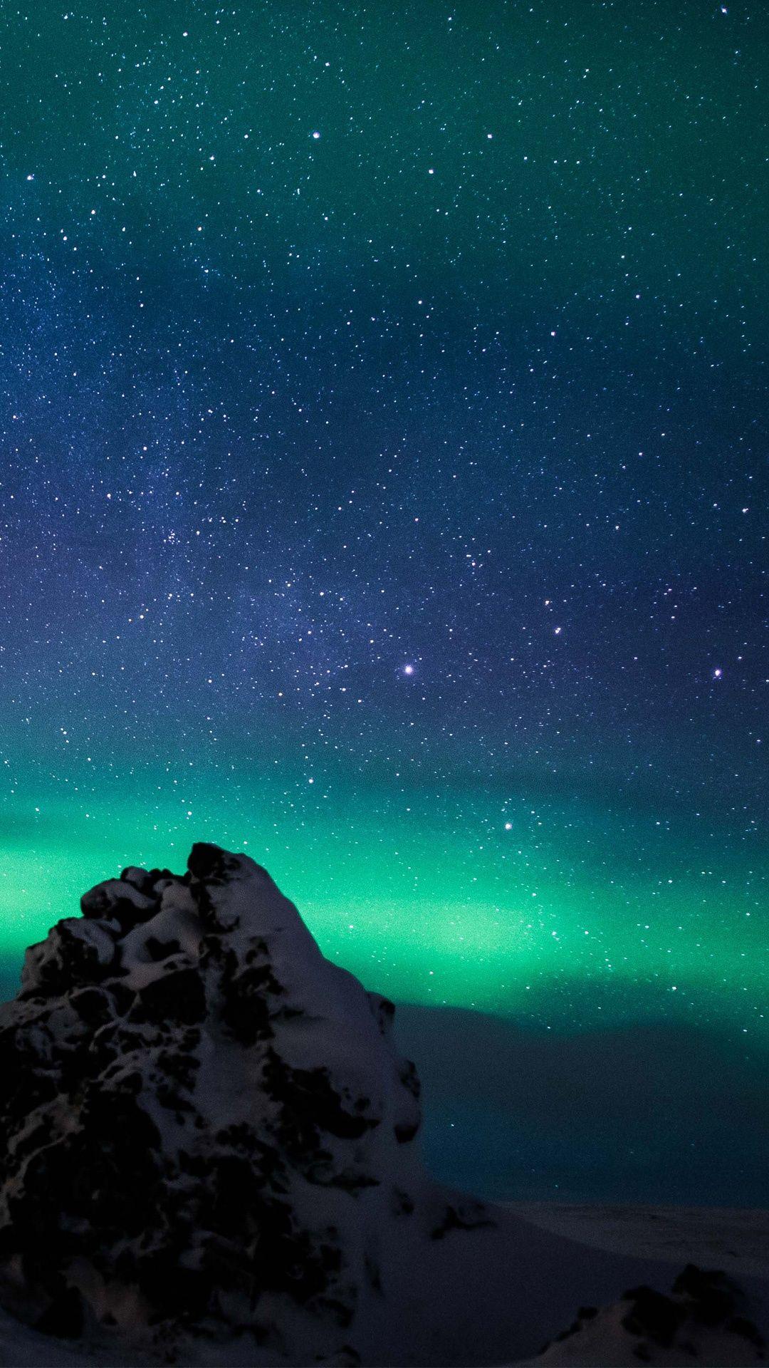 1080x1920 Northern Lights Iceland Aurora Borealis Wallpaper in jpg format for free download