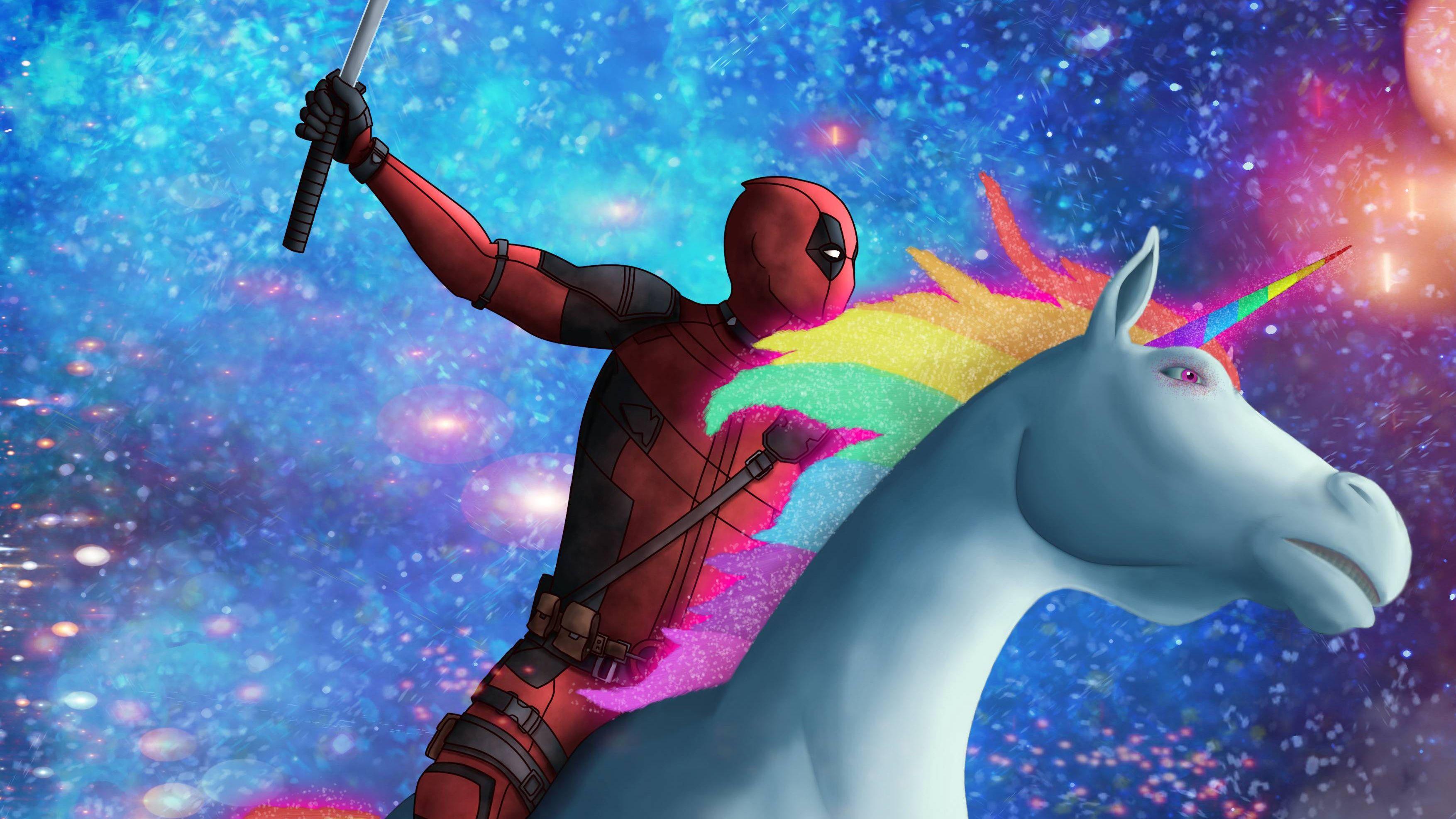 3508x1973 Funny Unicorn Desktop Wallpaper .