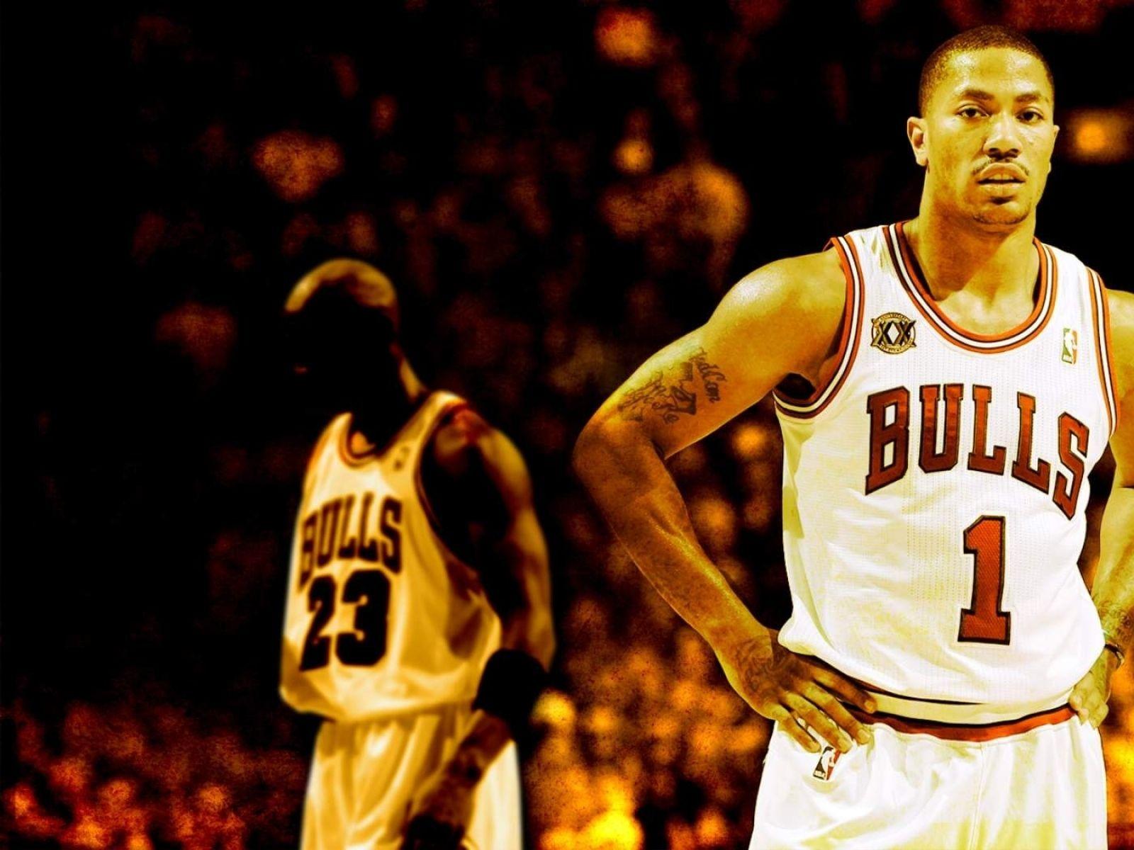 1600x1200 Sports nba michael jordan derrick rose athletes chicago bulls wallpaperx1200