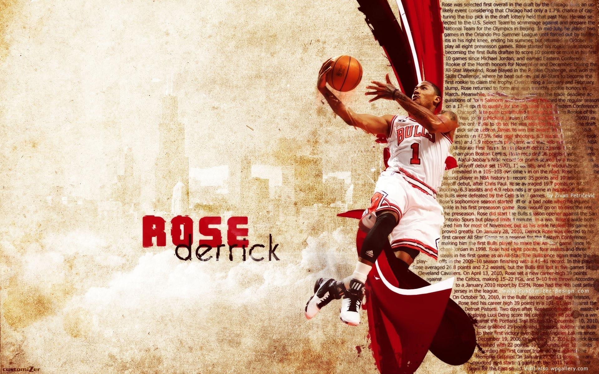 1920x1200 Nba Derrick Rose Chicago Bulls Basketball Wallpaper Rose HD Wallpaper