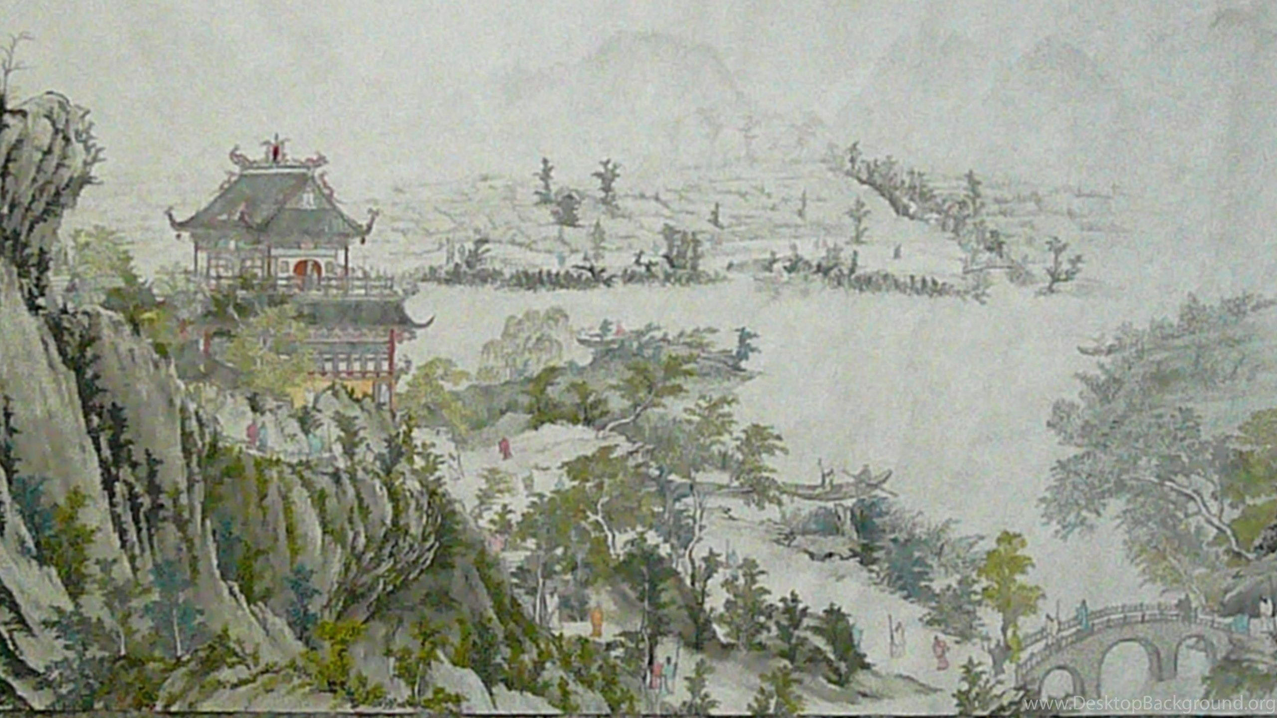 2560x1440 Chinese Paintings Wallpaper
