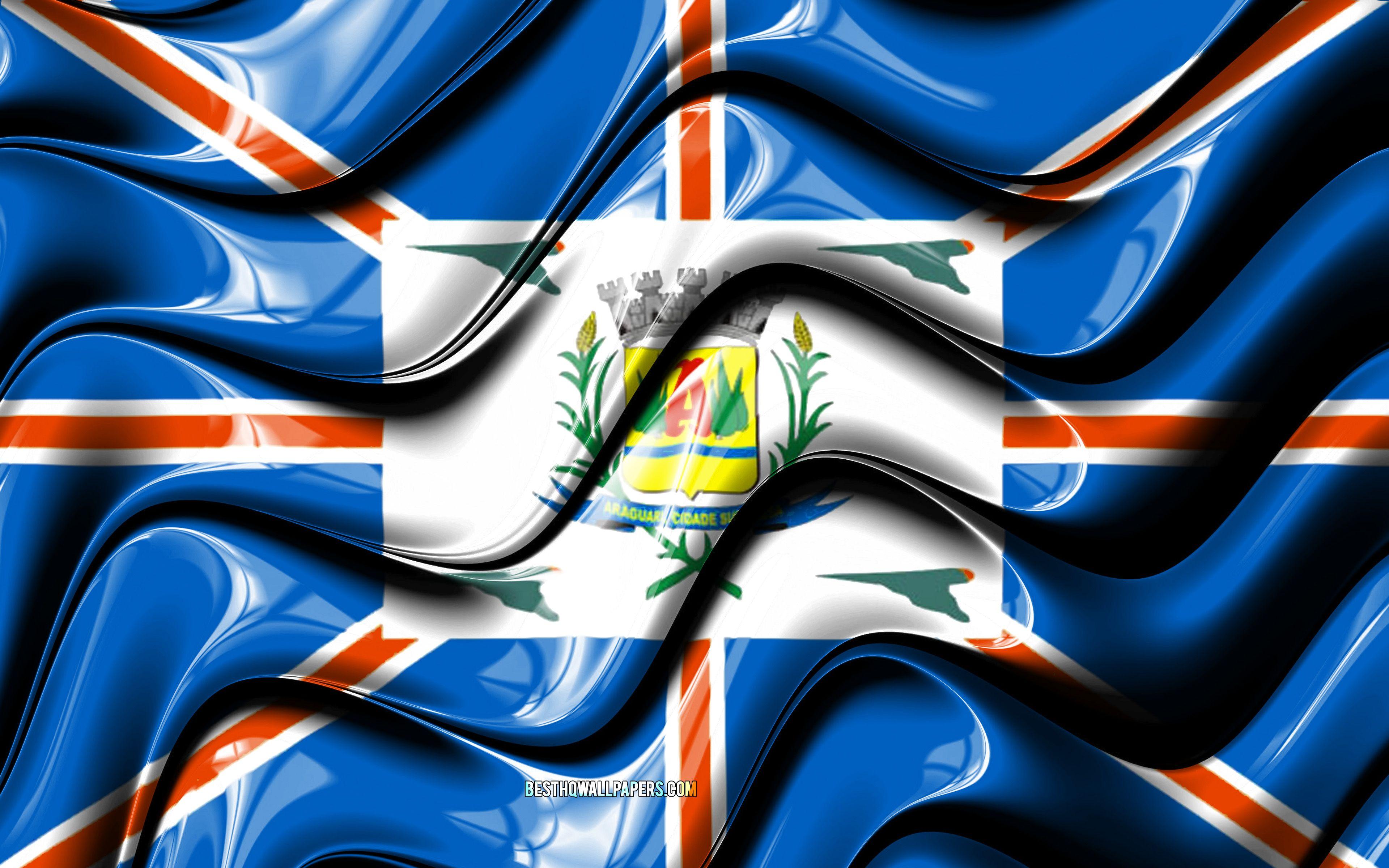 3840x2400 Download wallpaper Araguari Flag, 4k, Cities of Brazil, South America, Flag of Araguari, 3D art, Araguari, Brazilian cities, Araguari 3D flag, Brazil for desktop with resolution 3840x2400. High Quality HD picture wallpaper