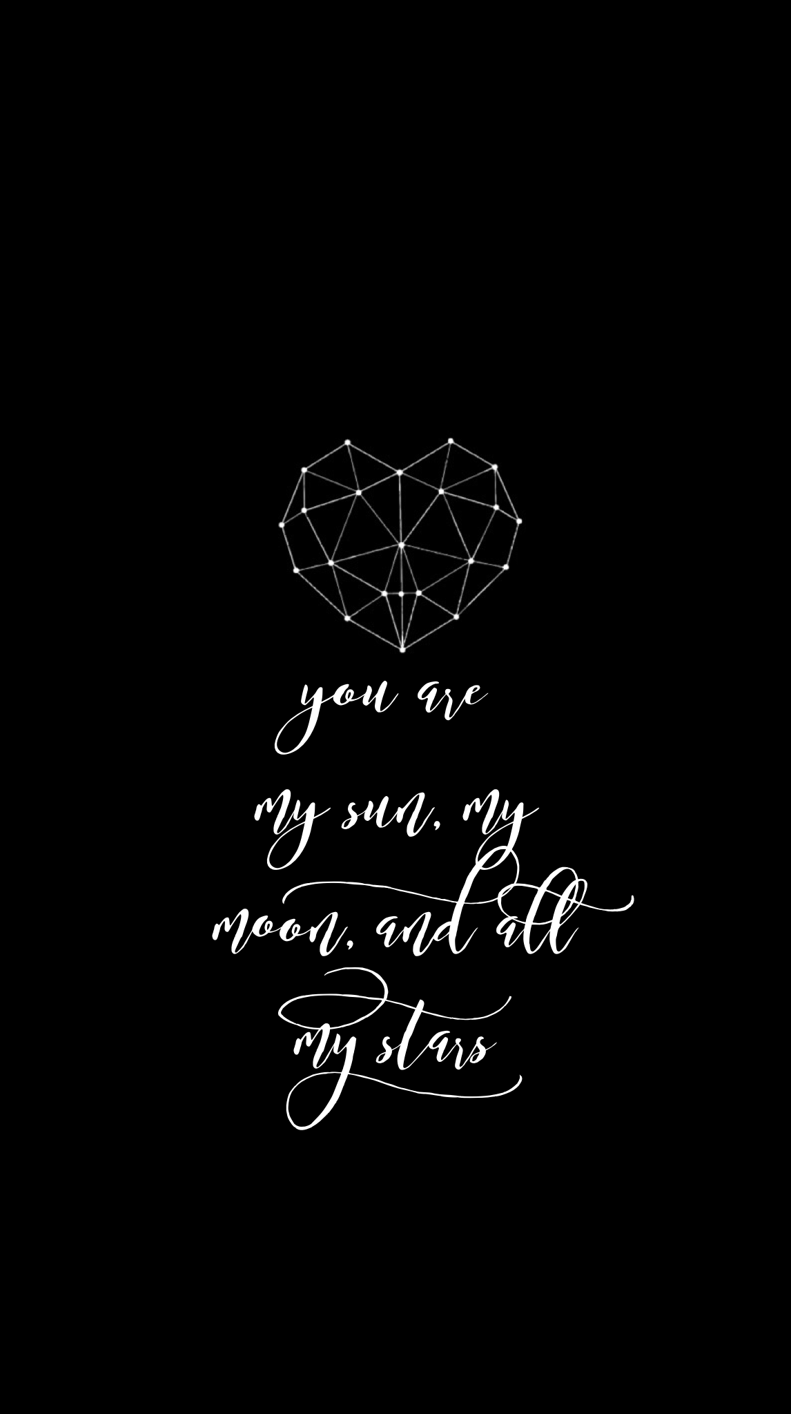 1146x2048 My Moon & Stars ✨.. #quote #wallpaper #myedit. My moon and stars, Quotes white, Wallpaper quotes