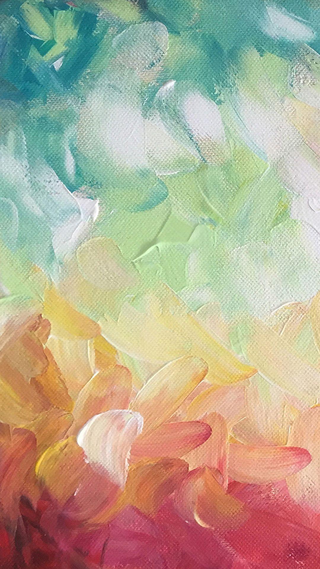 1080x1920 Green Watercolor Desktop Wallpaper