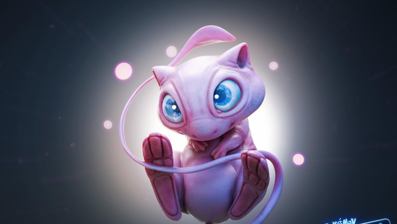 1360x768 Mew Pokemon in Detective Pikachu Desktop Laptop HD Wallpaper, HD Movies 4K Wallpaper, Image, Photo and Background