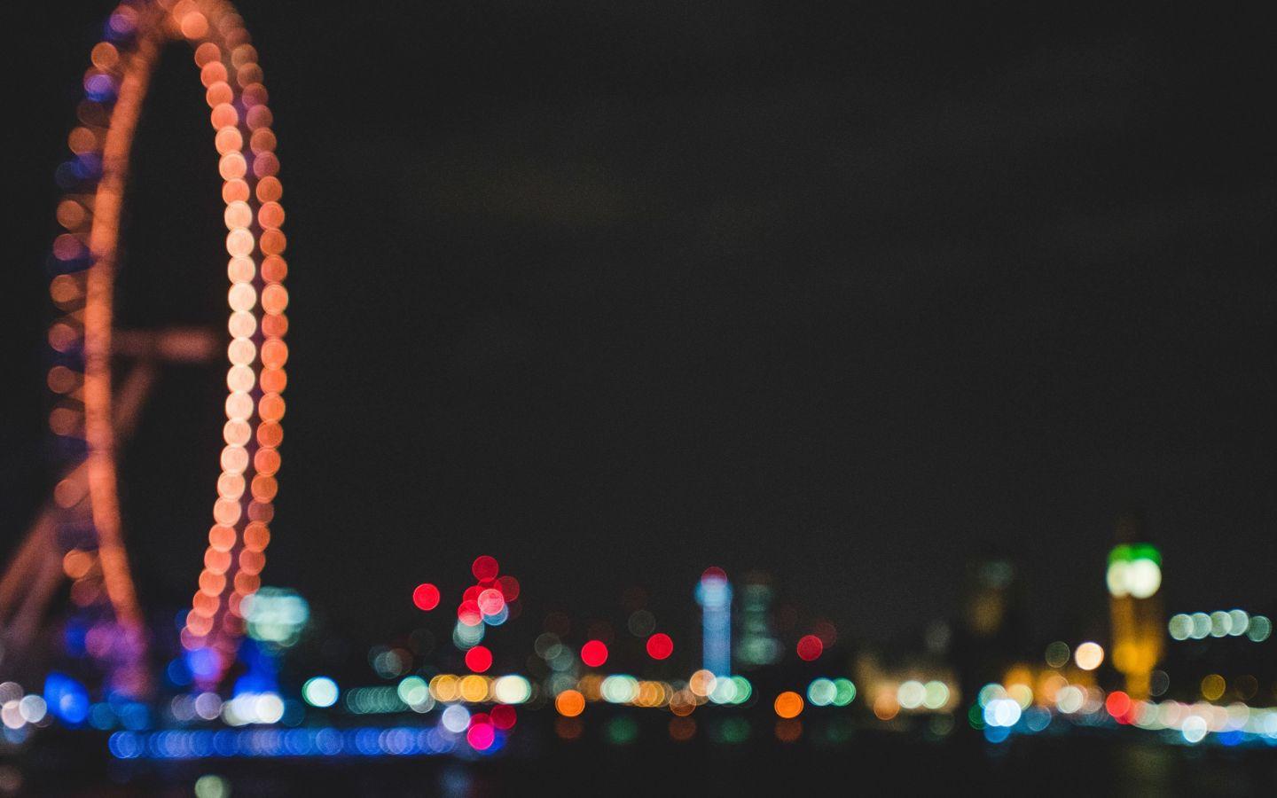 1440x900 Free download Ferris Wheel Bokeh Effect Lights Night Dark night wallpaper [3840x2160] for your Desktop, Mobile & Tablet. Explore Bokeh Effects Wallpaper. Wallpaper with Sound Effects