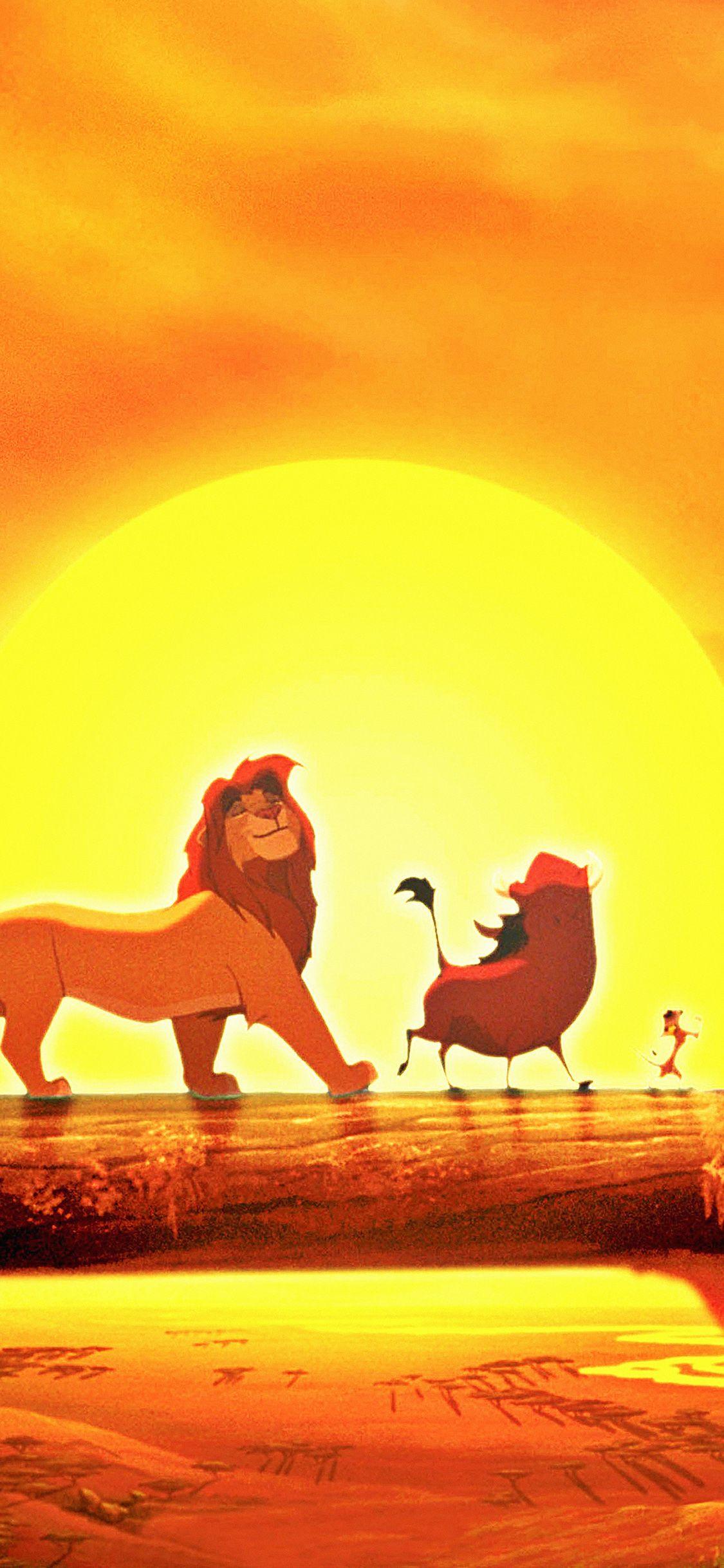 1125x2436 iPhone wallpaper. walt disney lion king anime art poster