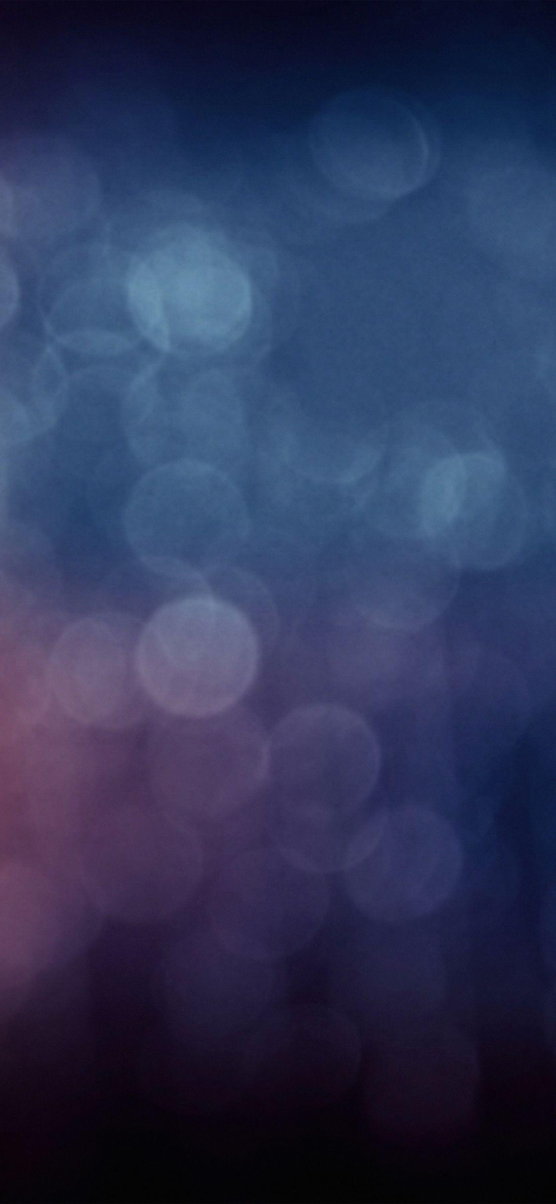 1125x2436 Bokeh Blue Purple Dark Night Pattern Wallpaper