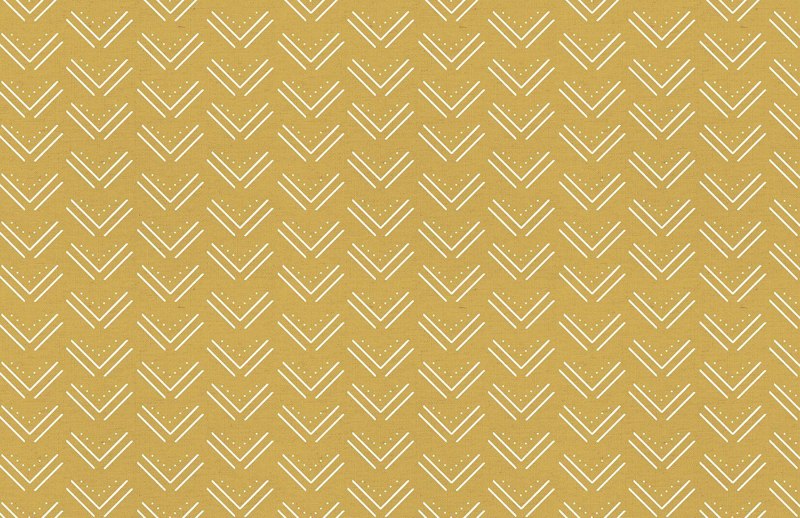 1650x1070 Yellow Tribal Arrows Wallpaper Mural