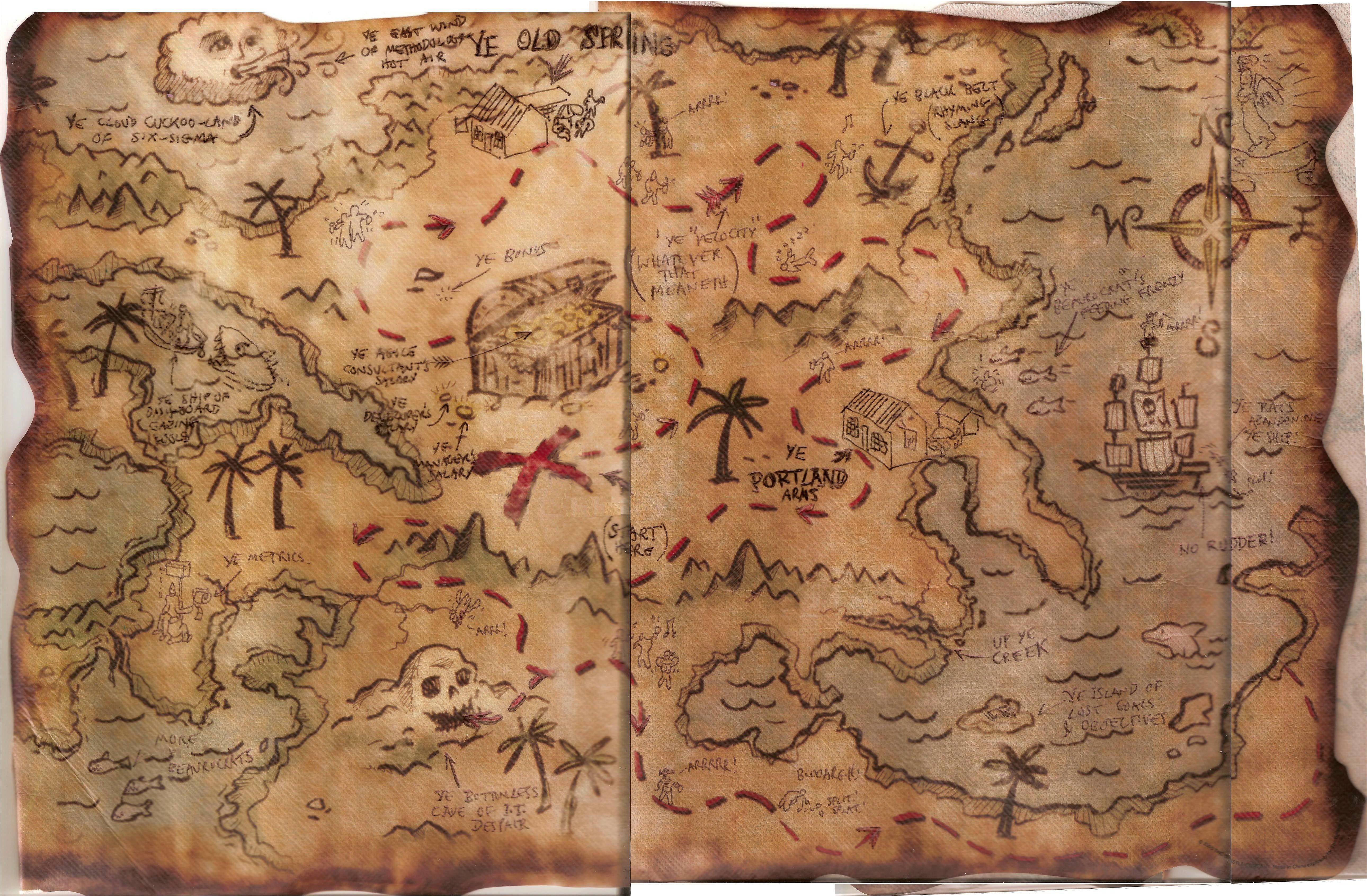 5161x3385 Treasure Map Wallpaper