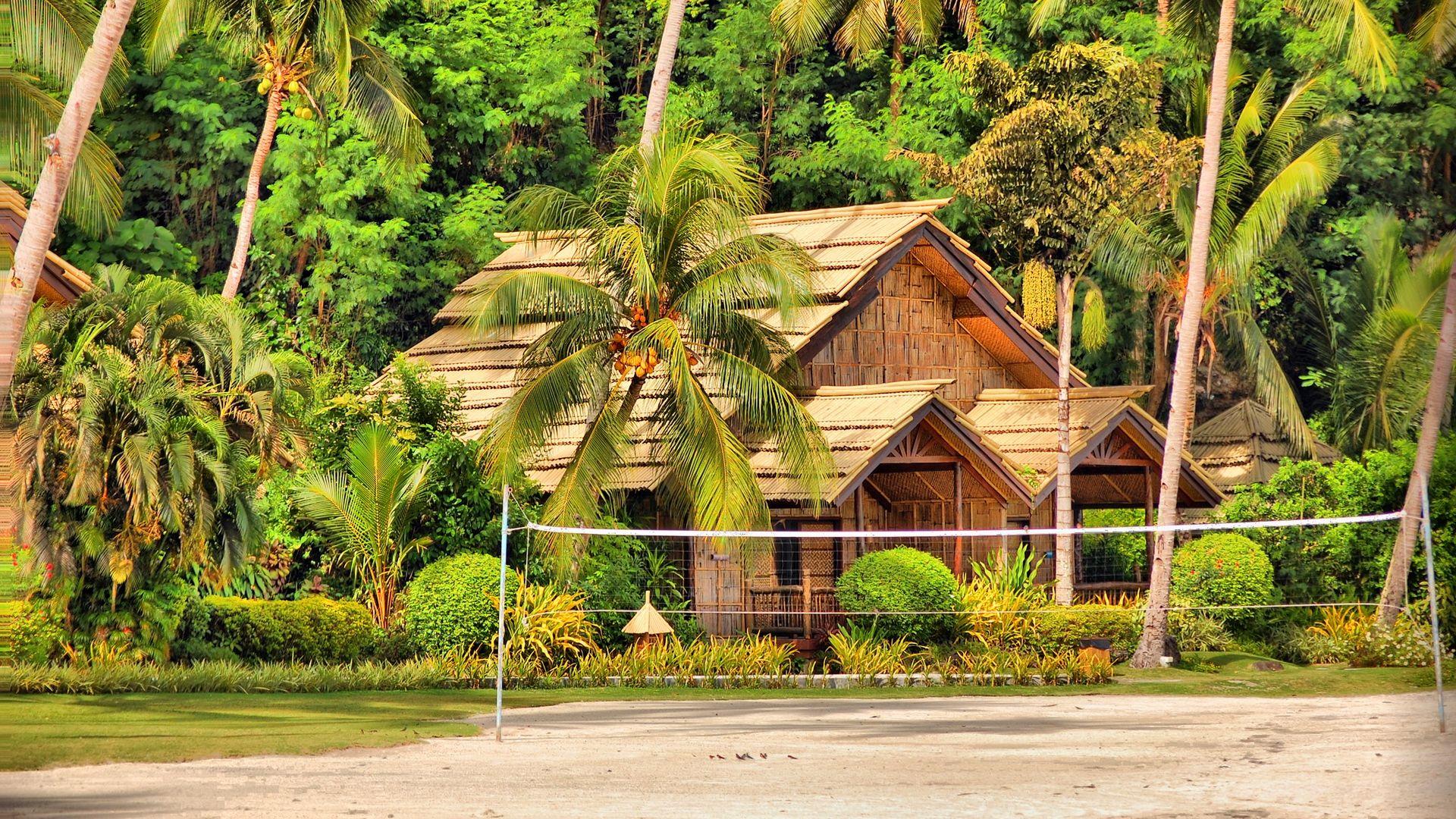 1920x1080 Download wallpaper 1920x1080 philippines, samal, island, palm trees