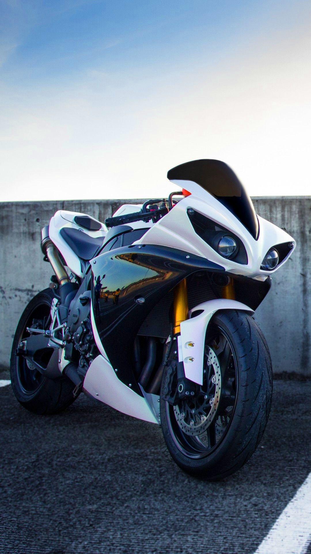 1080x1920 White Yamaha Yzf R1 Motorcycle R1 Wallpaper Phone
