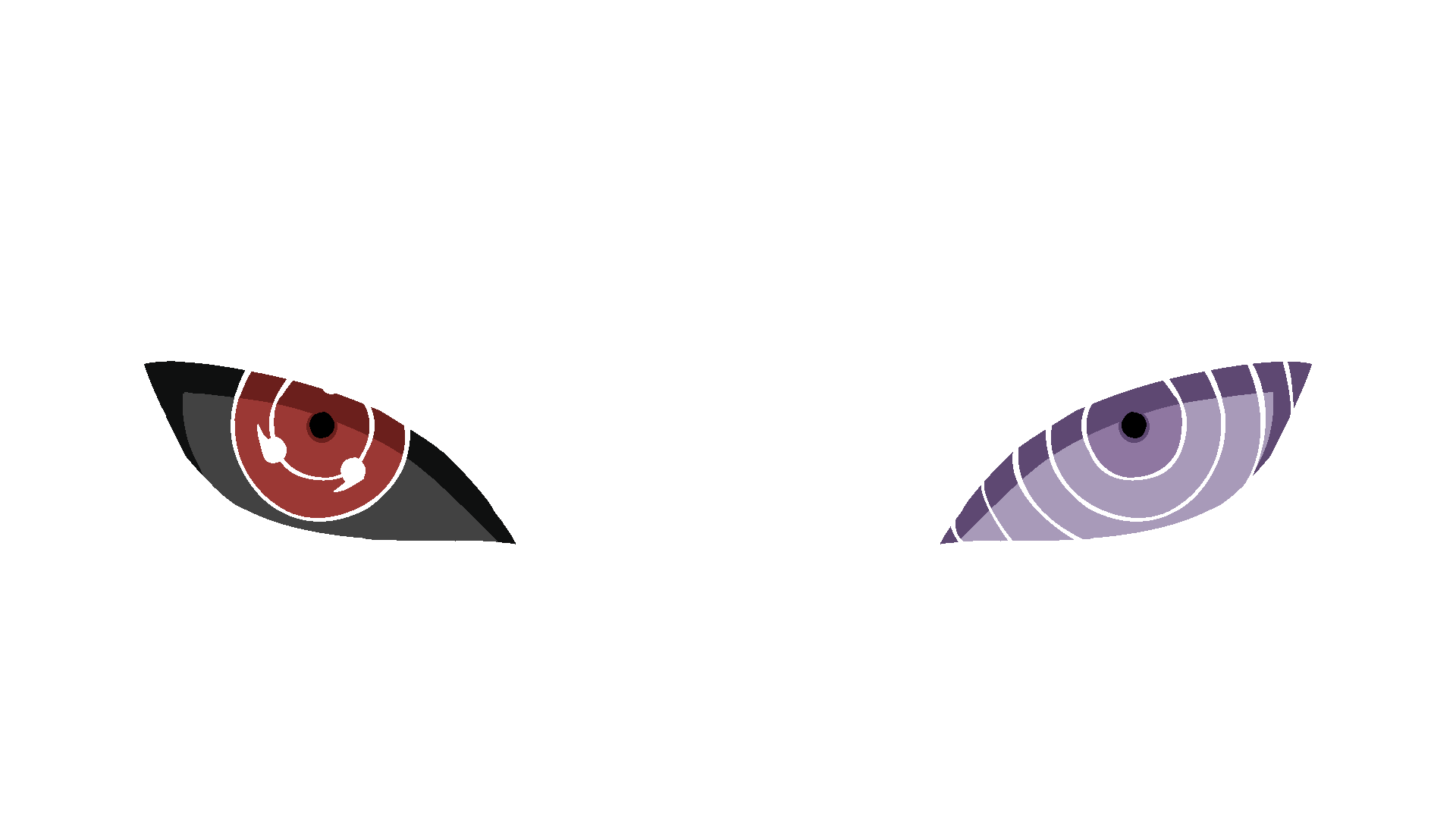 1920x1080 Wallpaper / anime, Naruto Shippuuden, eyes, minimalism, simple background, white background, white, red, purple free download