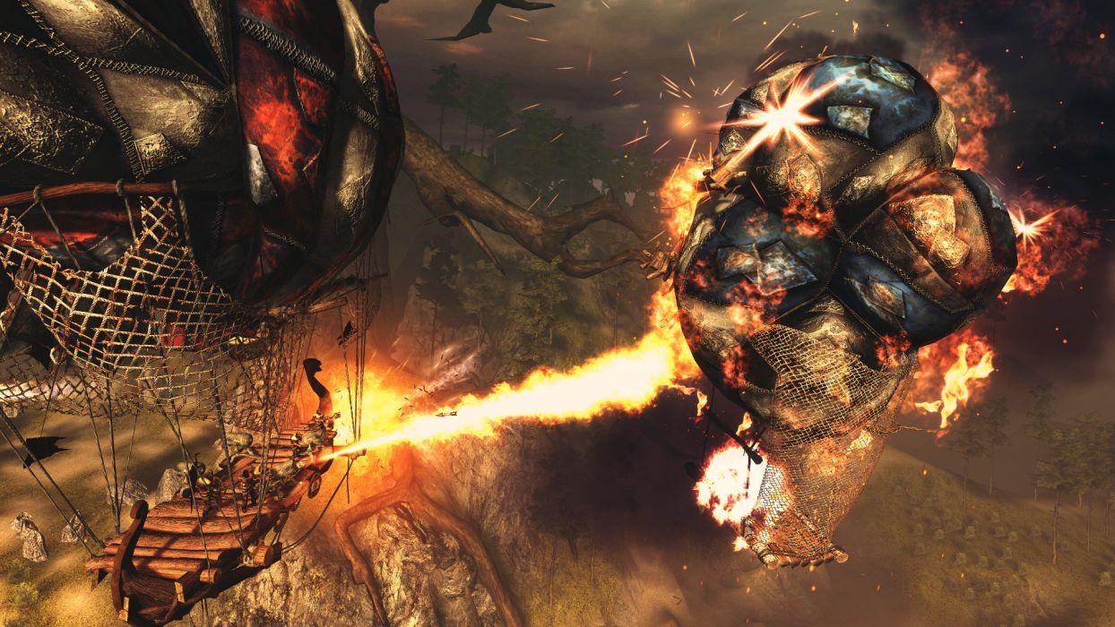 1244x700 AIRBUCCANEERS shooter fantasy airship aircraft airplane fighting viking battle balloon pirate pirates wallpaperx1080