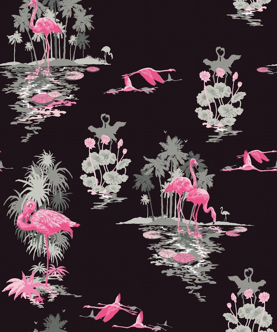 1100x1318 Flamingo Wallpaper Black Wallpaper & Background Download