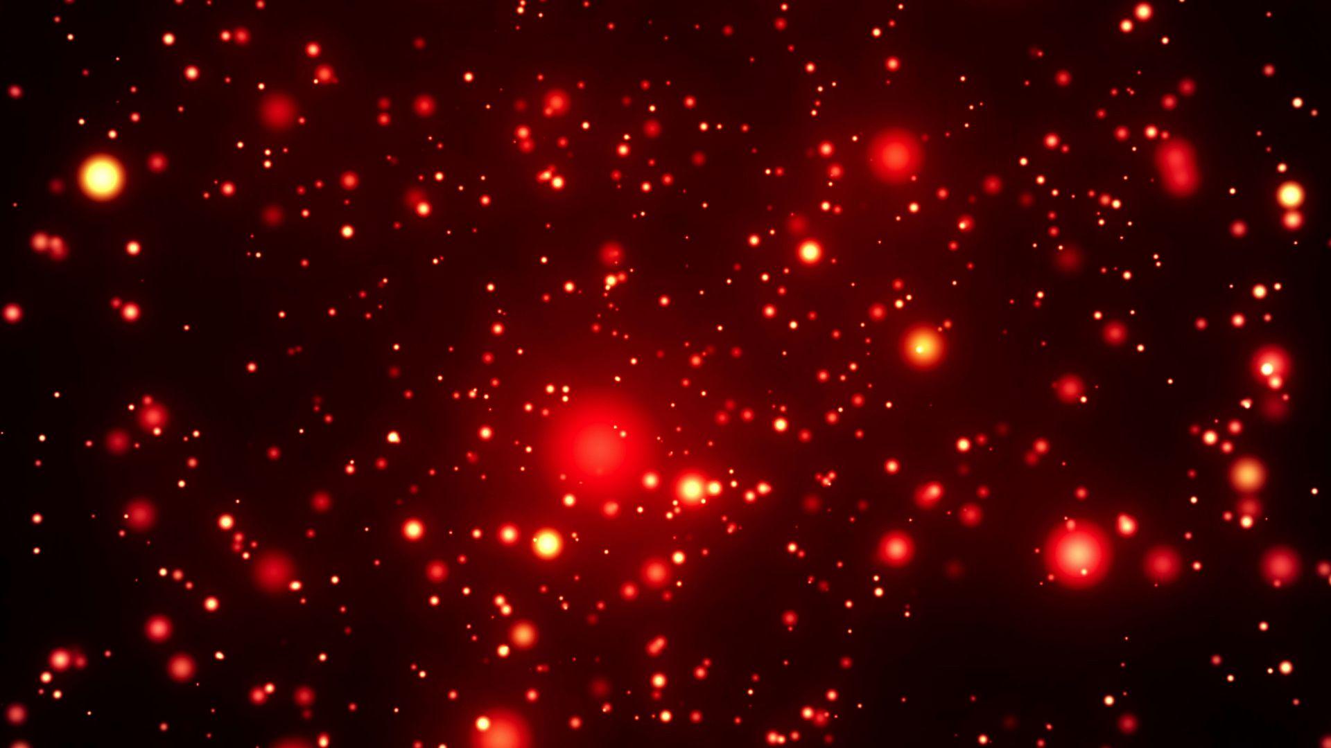1920x1080 Download Red particles, blur, bokeh, abstract wallpaper, 1920x Full HD, HDTV, FHD, 1080p